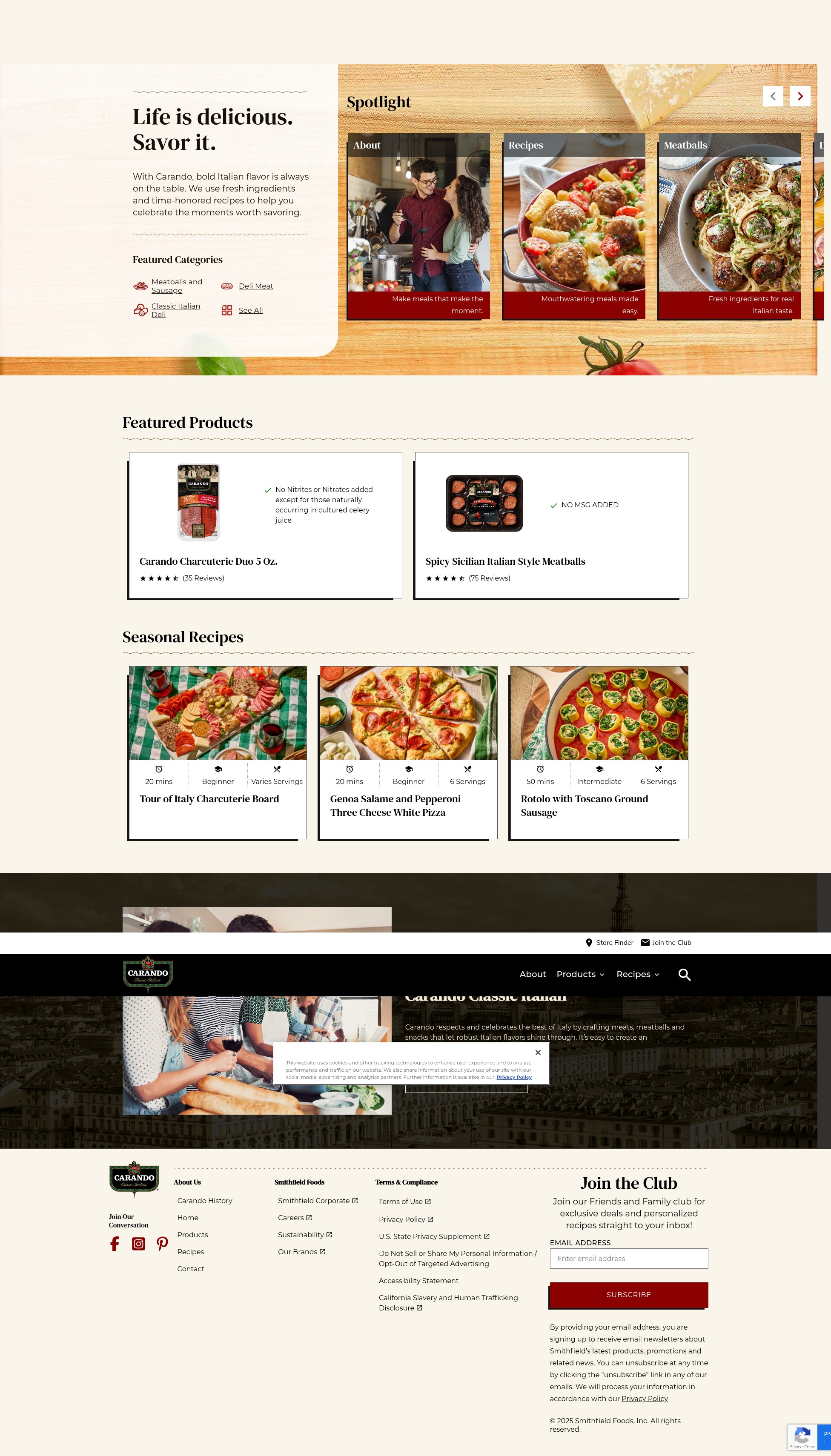 Screenshot of carando.com