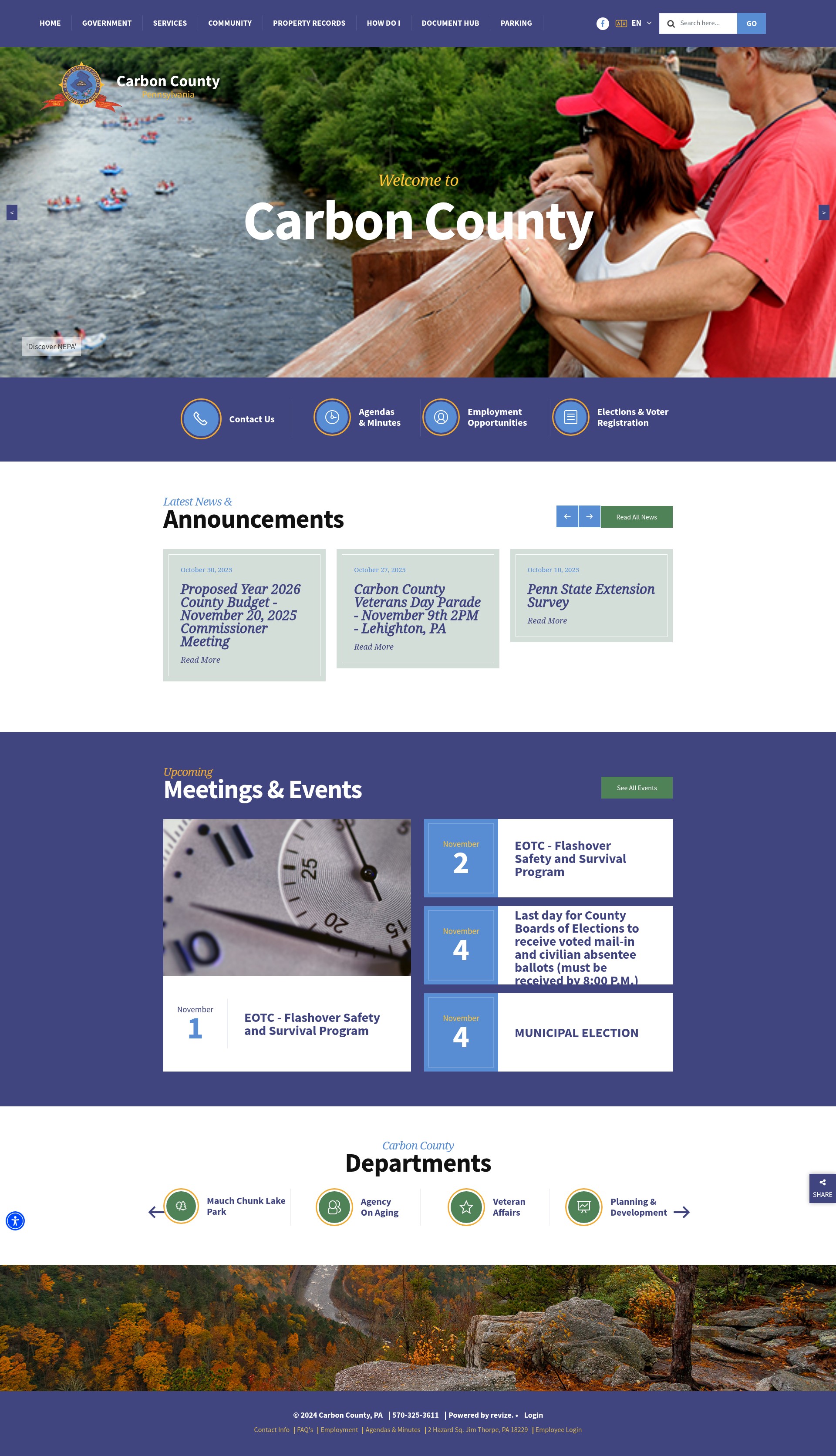 Screenshot of carboncountypa.gov