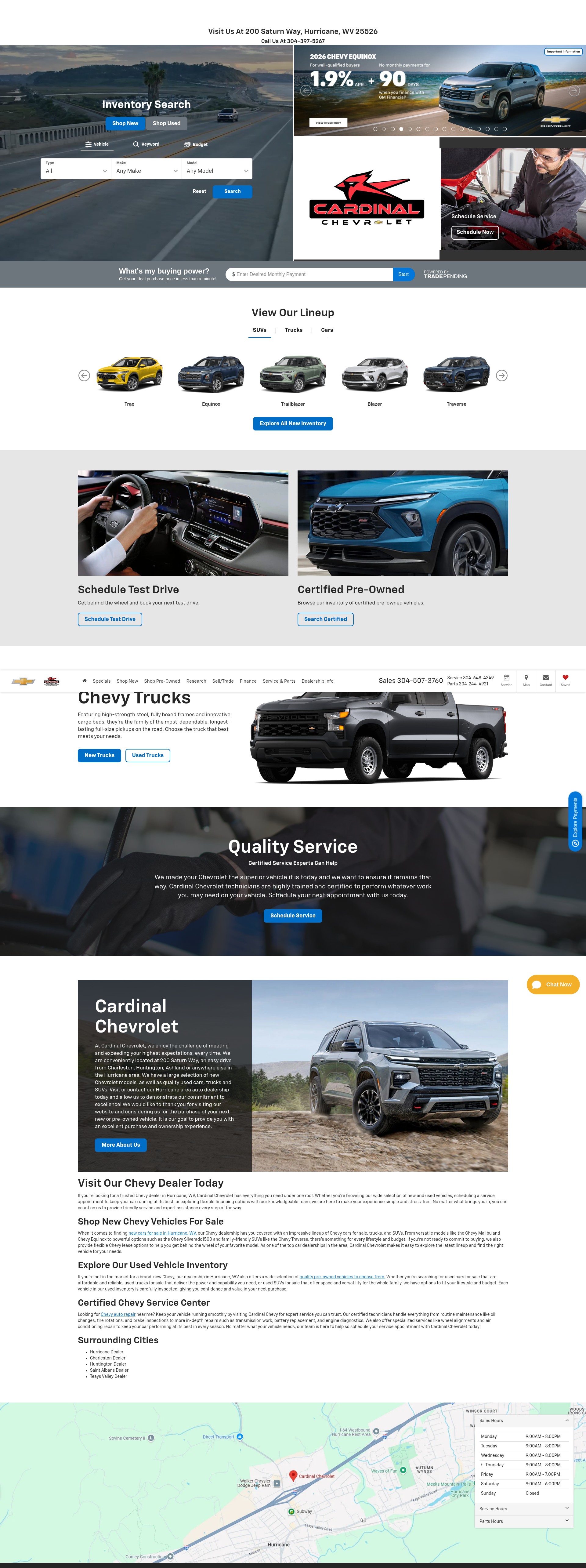 Screenshot of cardinalchevy.com