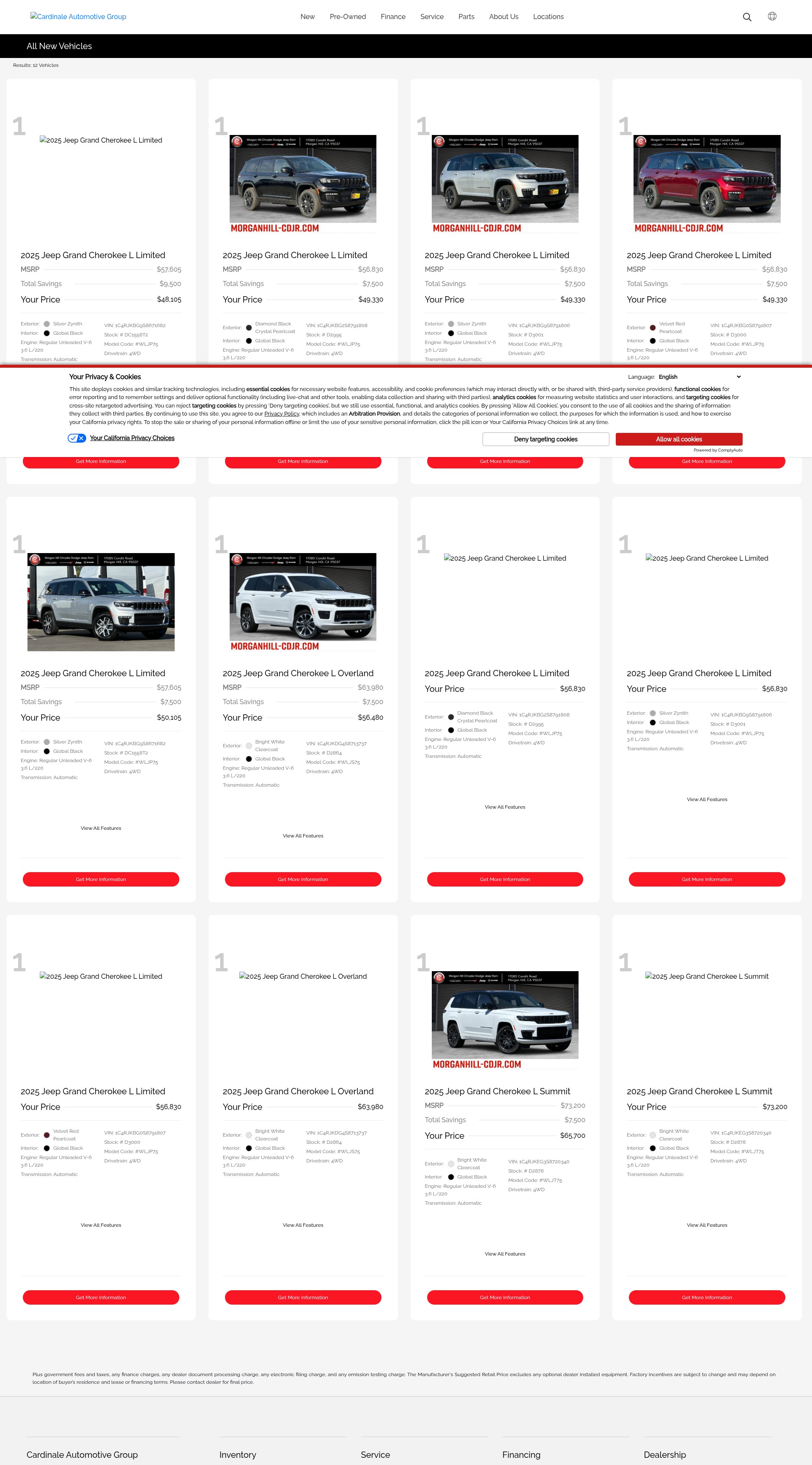 Screenshot of cardinaleway.com