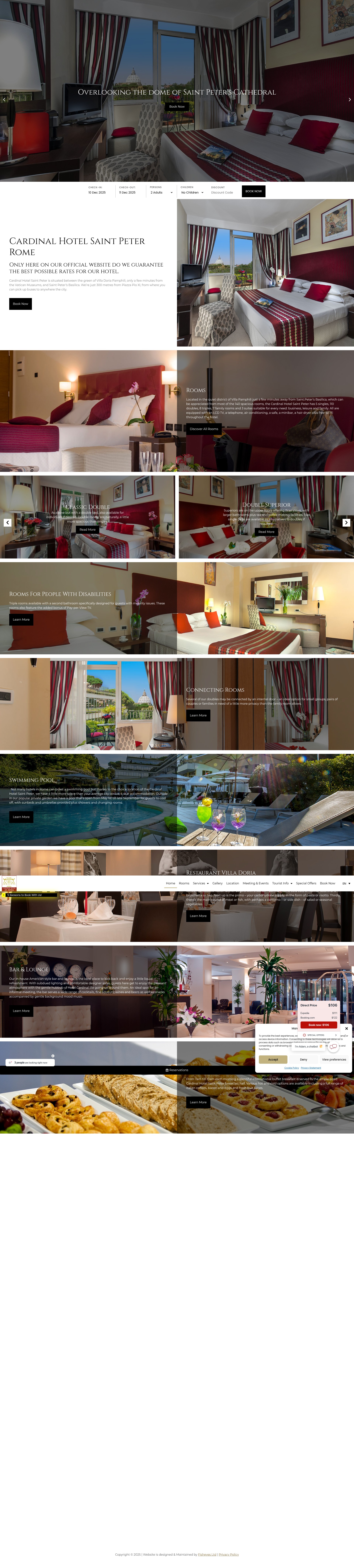 Screenshot of cardinalhotelrome.com