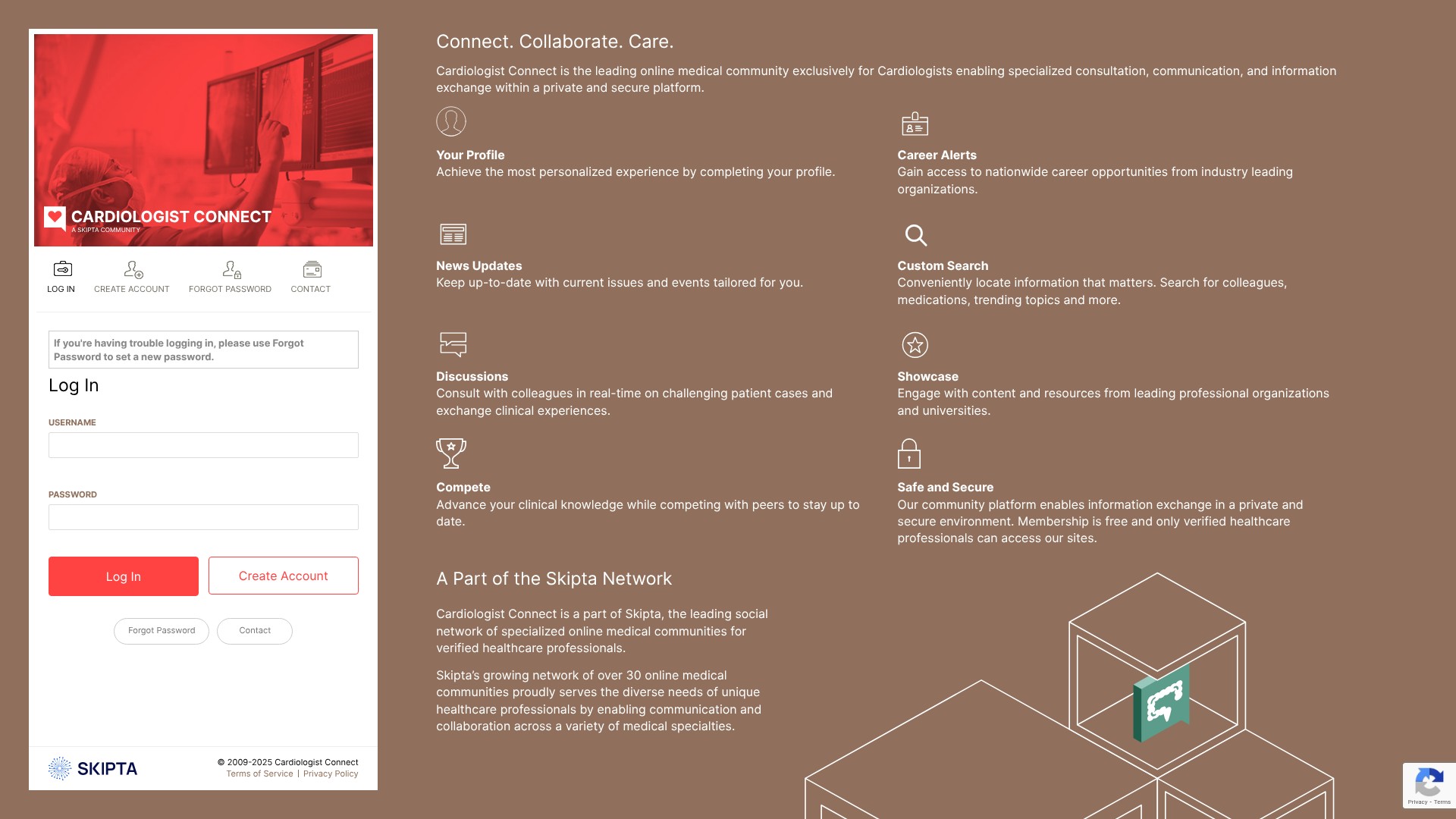 Screenshot of cardiologistconnect.com