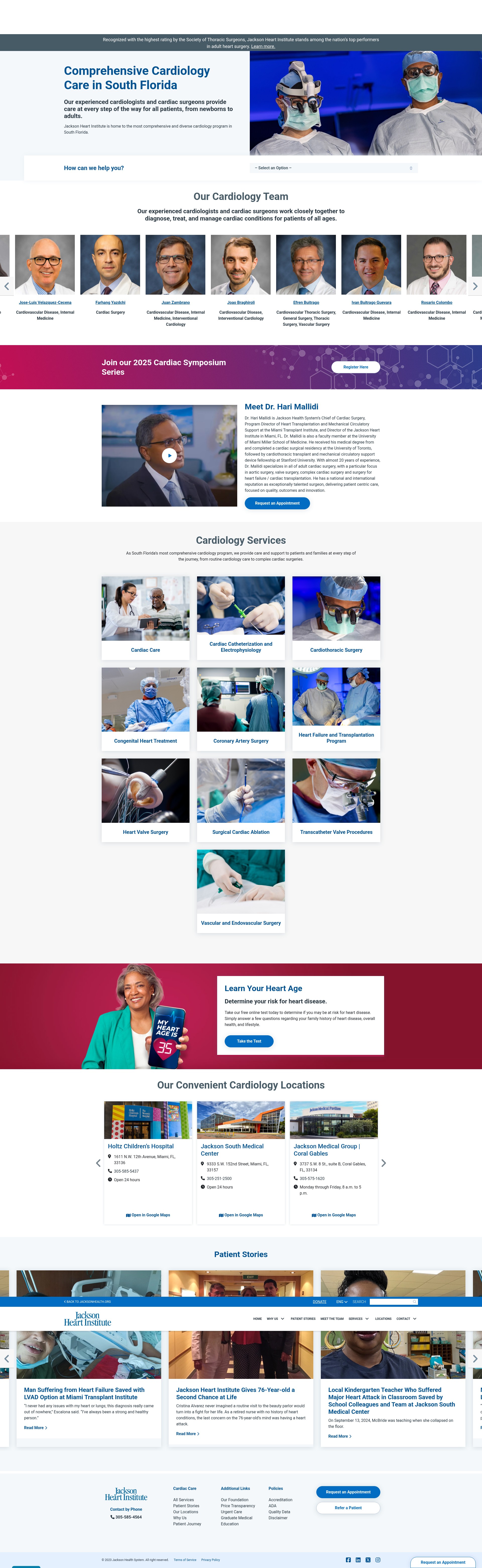 Screenshot of cardiology.jacksonhealth.org