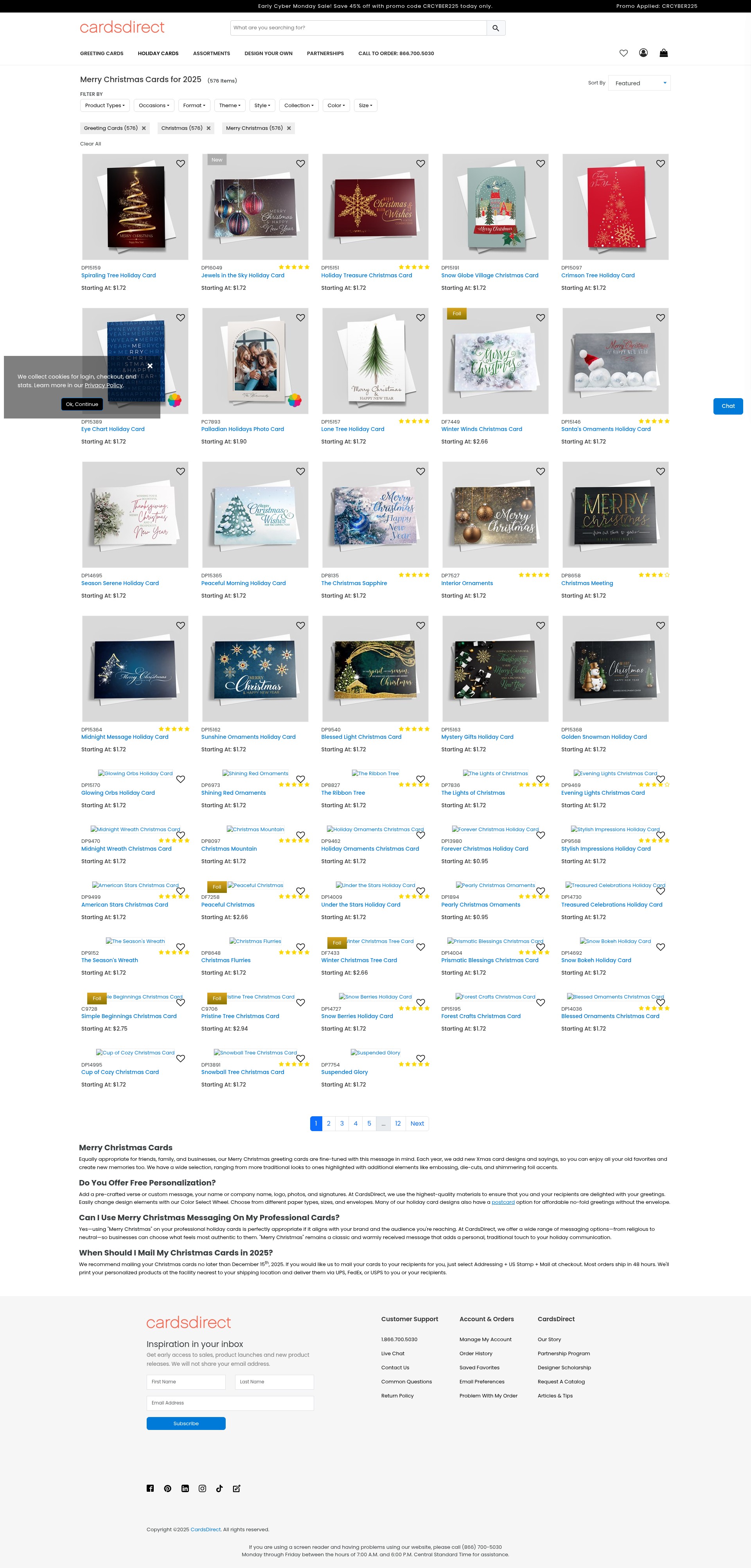 Screenshot of cardsdirect.com