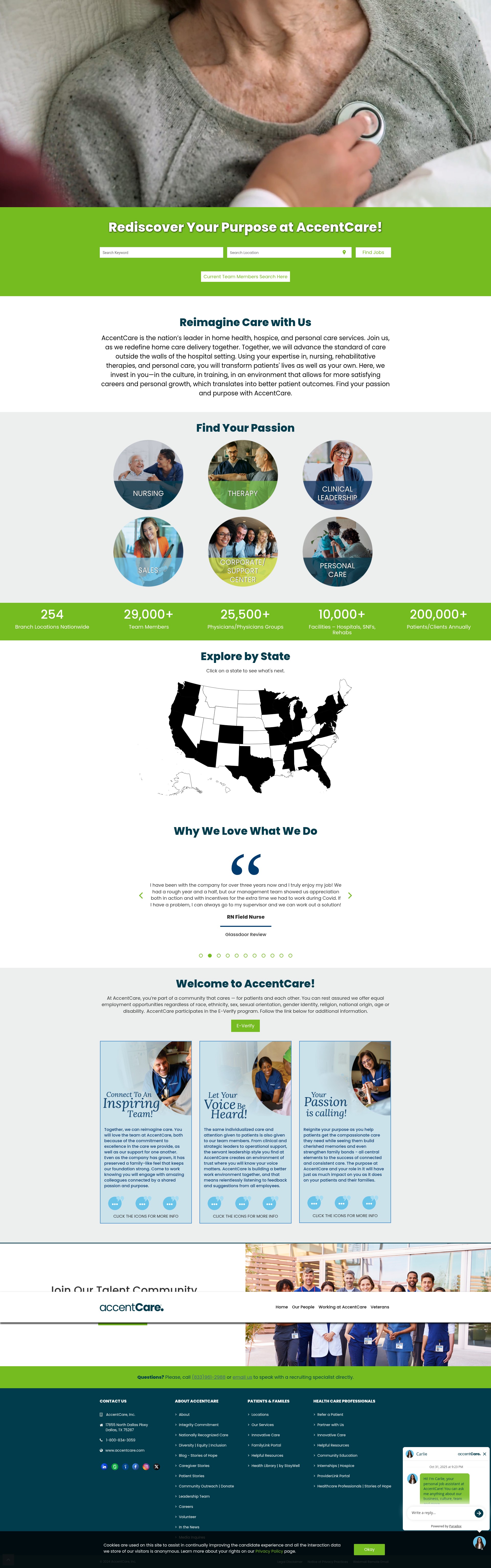 Screenshot of careers.accentcare.com