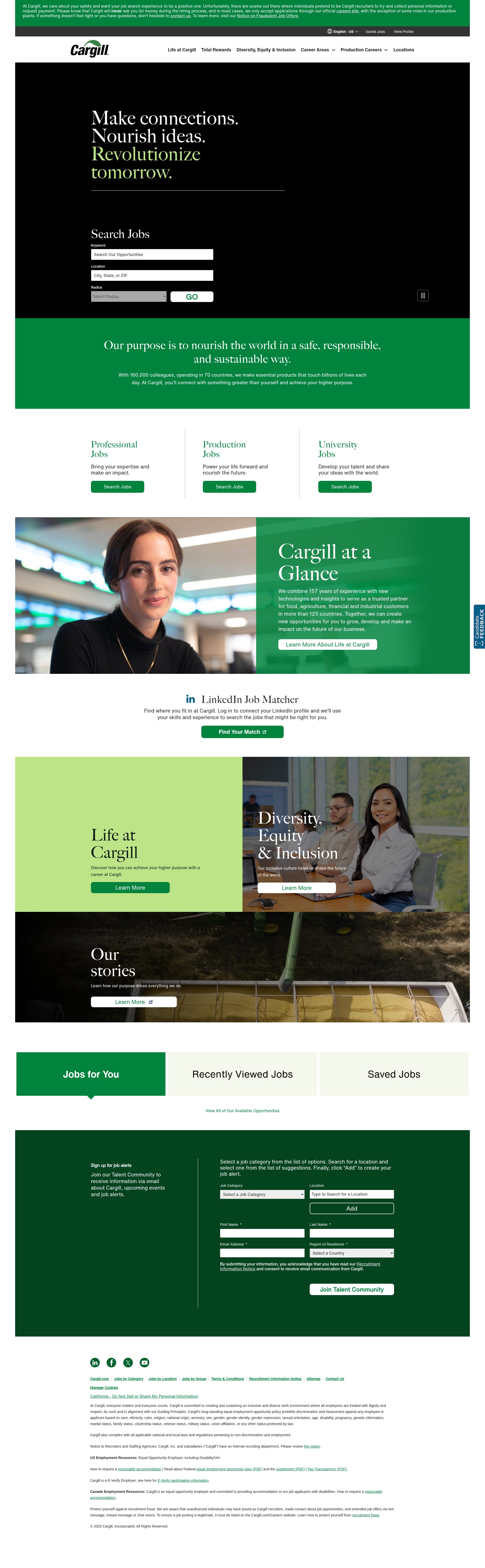 Screenshot of careers.cargill.com