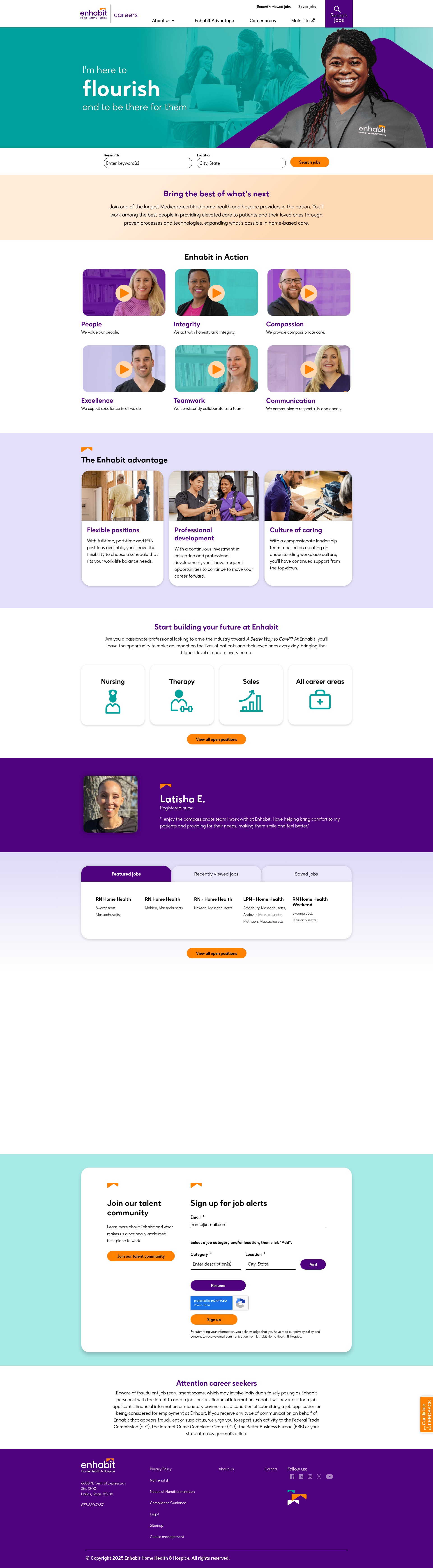 Screenshot of careers.ehab.com