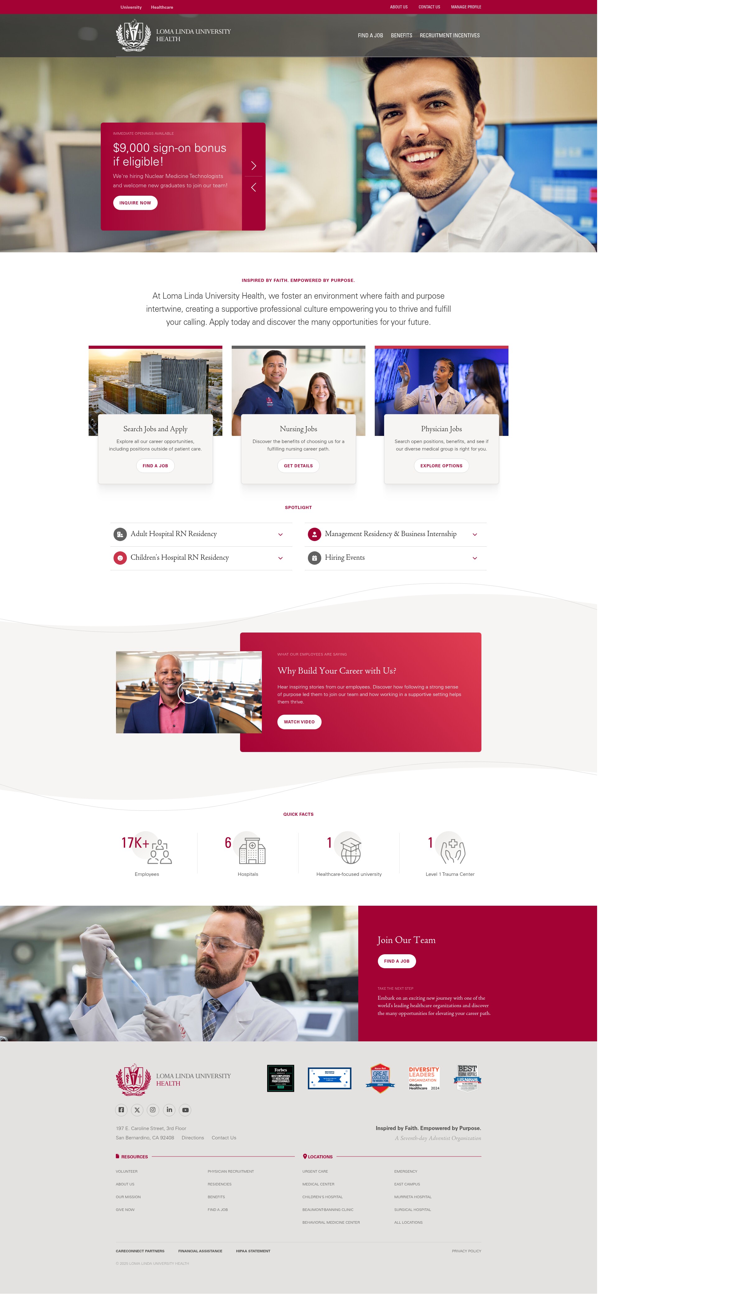 Screenshot of careers.lluh.org
