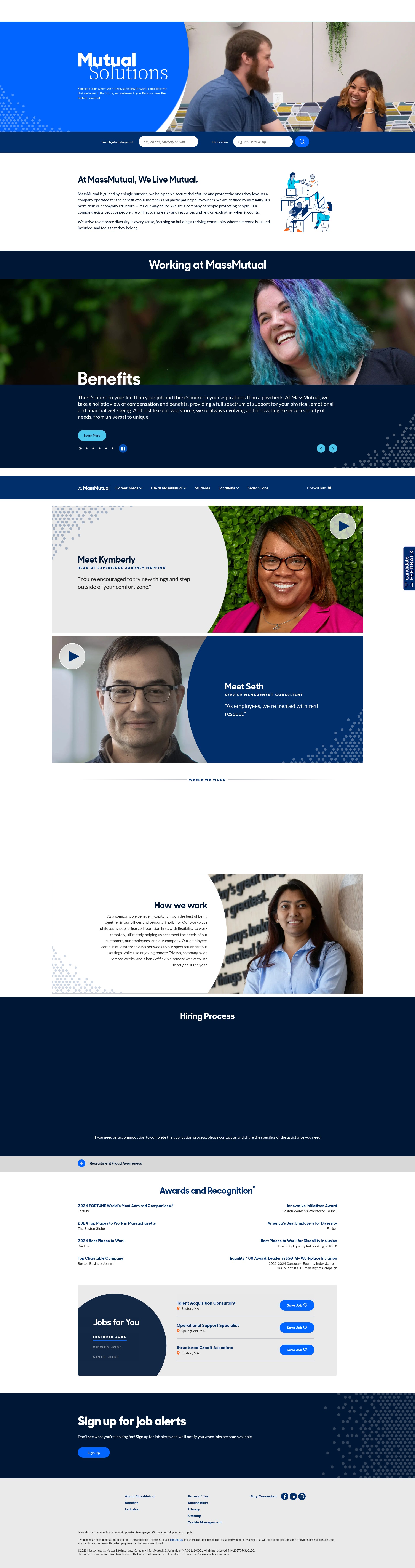 Screenshot of careers.massmutual.com