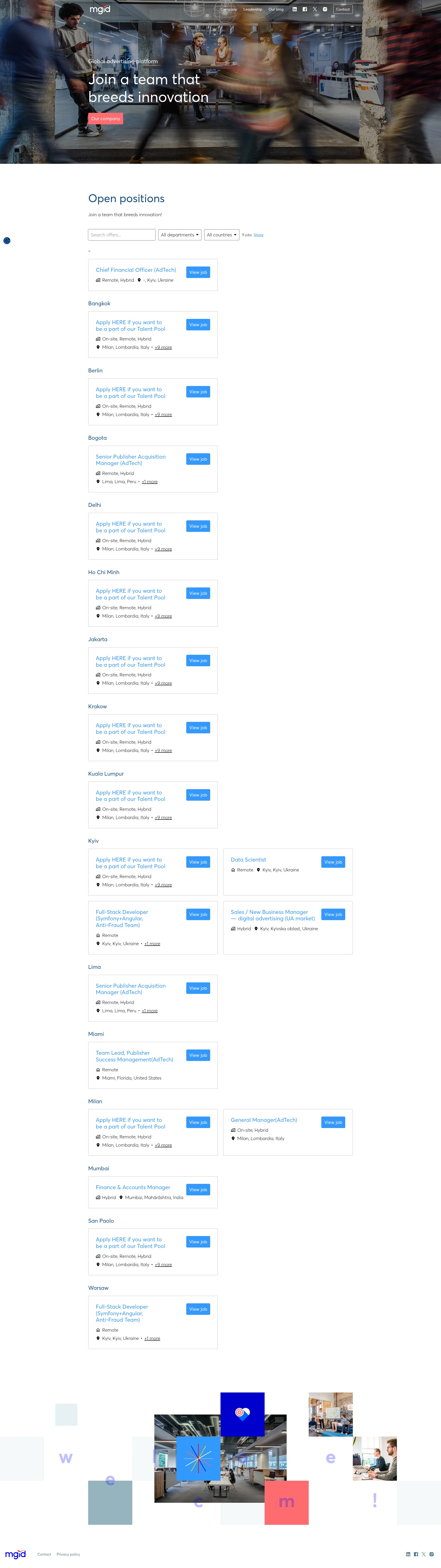 Screenshot of careers.mgid.com