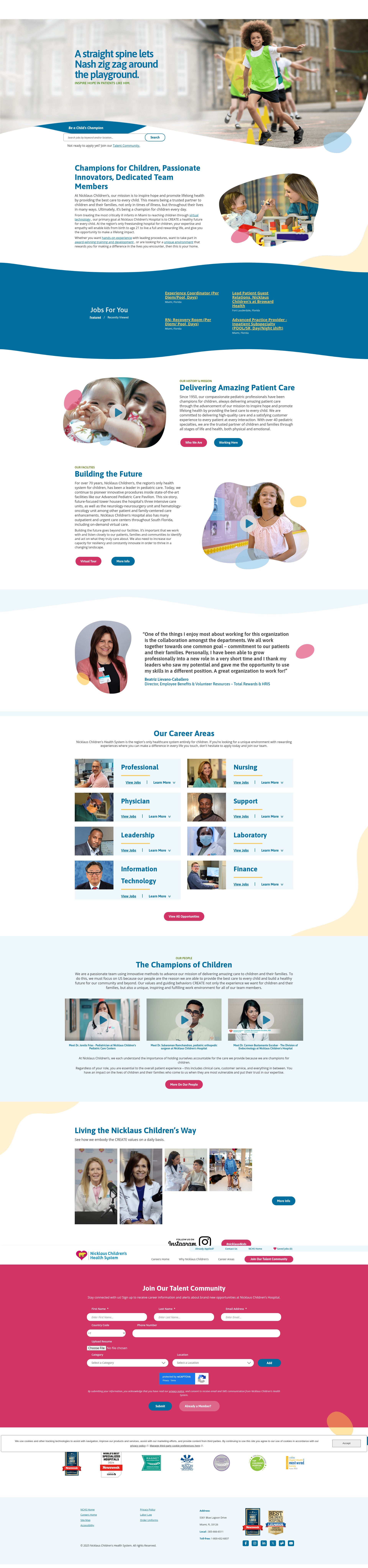 Screenshot of careers.nicklaushealth.org