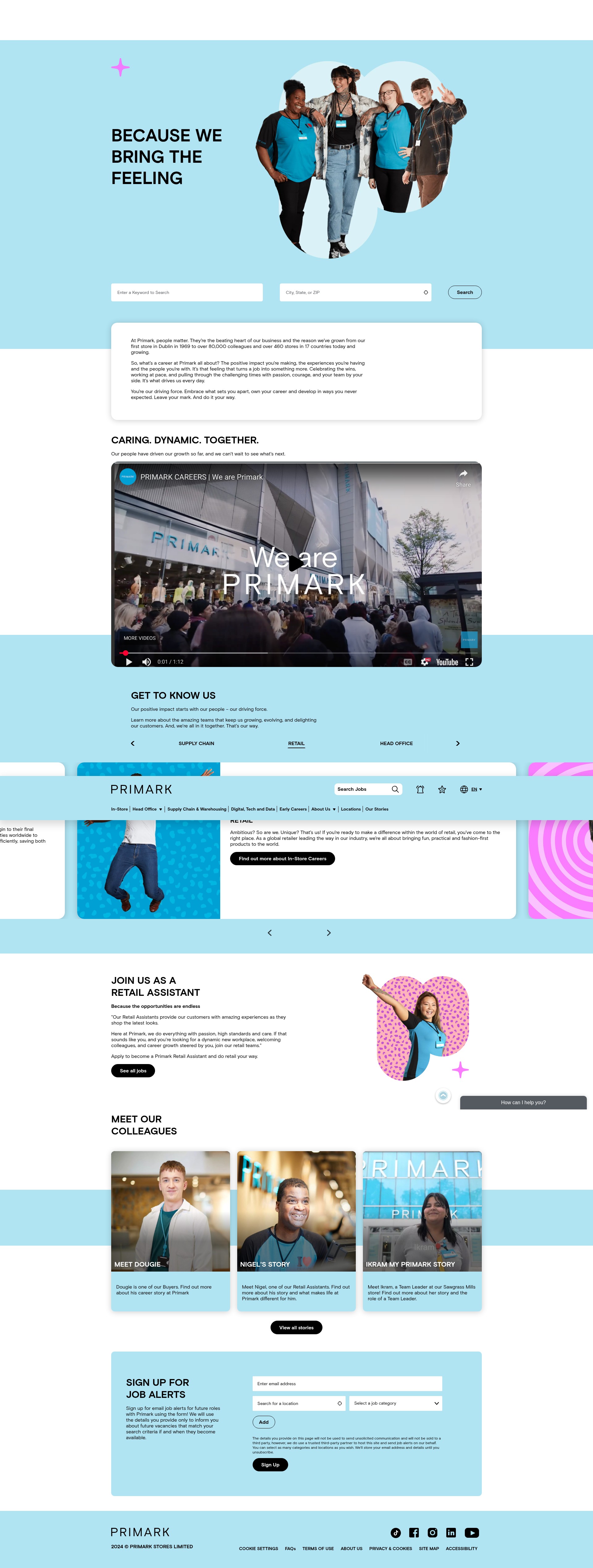 Screenshot of careers.primark.com