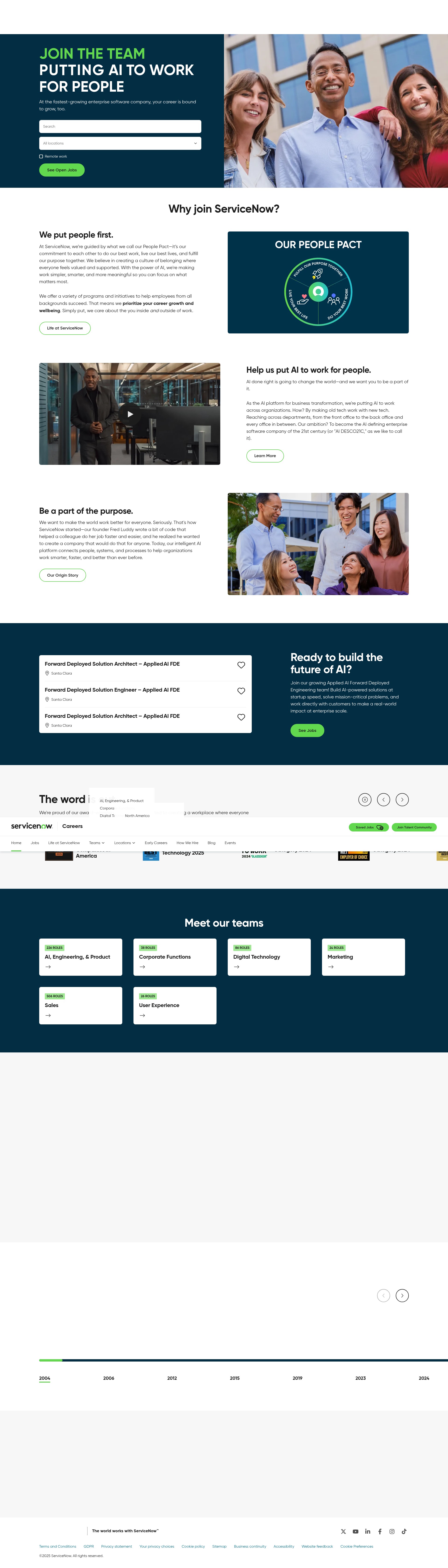 Screenshot of careers.servicenow.com
