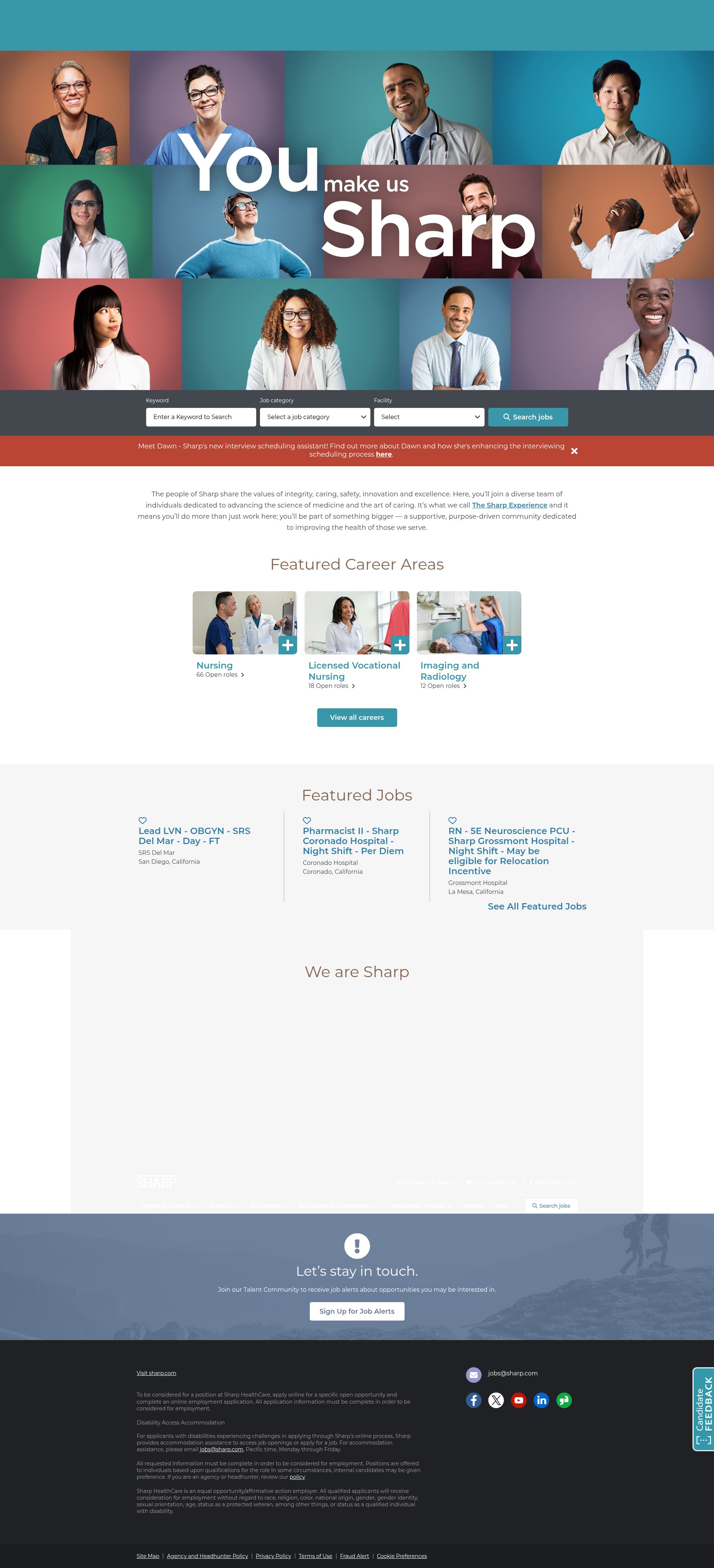 Screenshot of careers.sharp.com