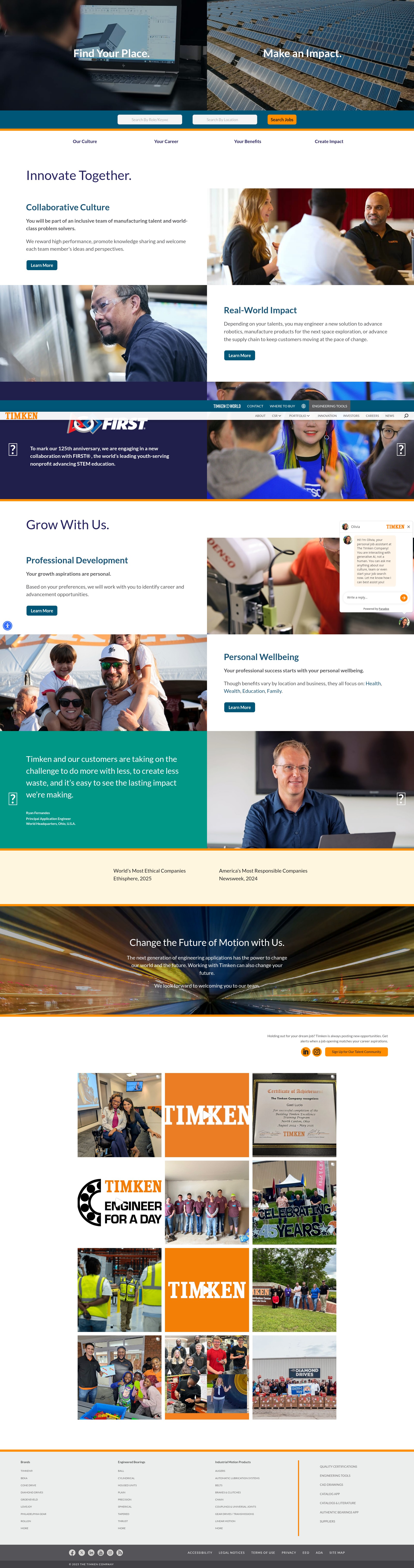 Screenshot of careers.timken.com