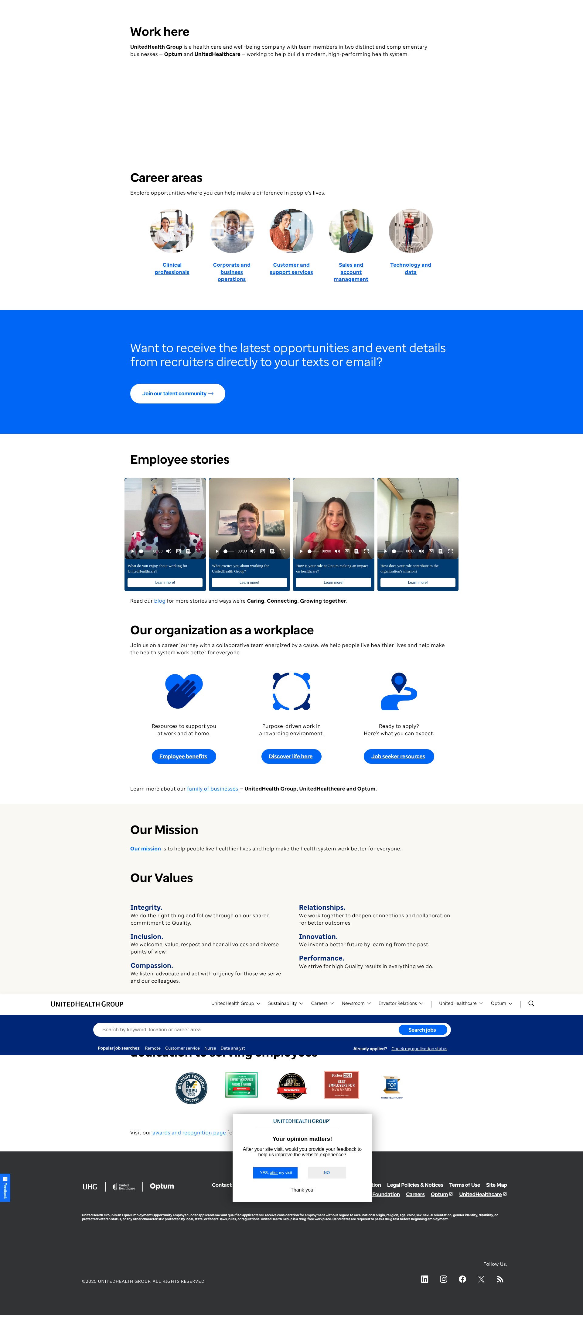 Screenshot of careers.unitedhealthgroup.com