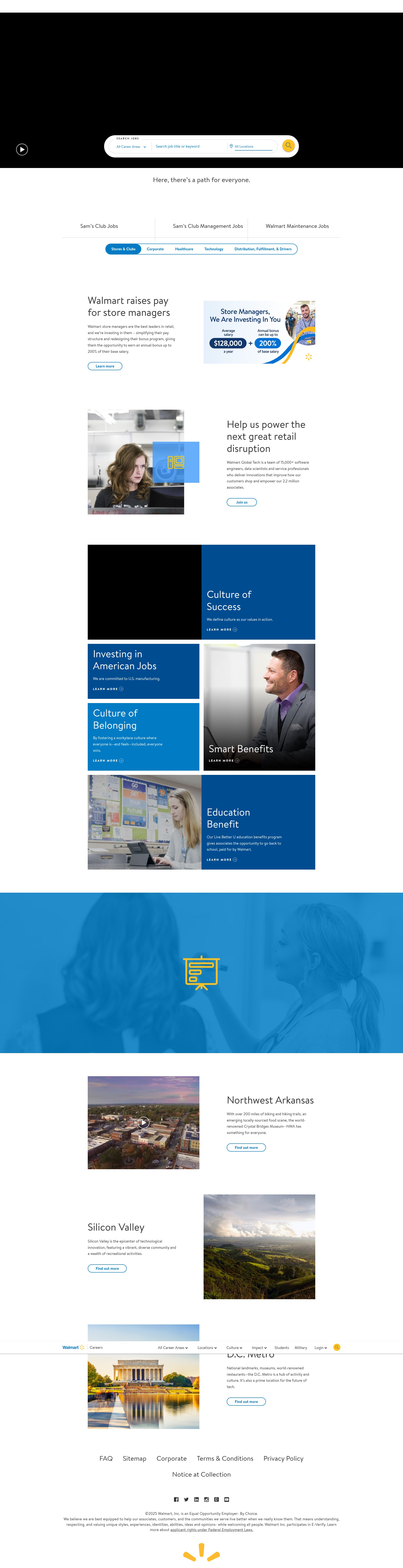 Screenshot of careers.walmart.com