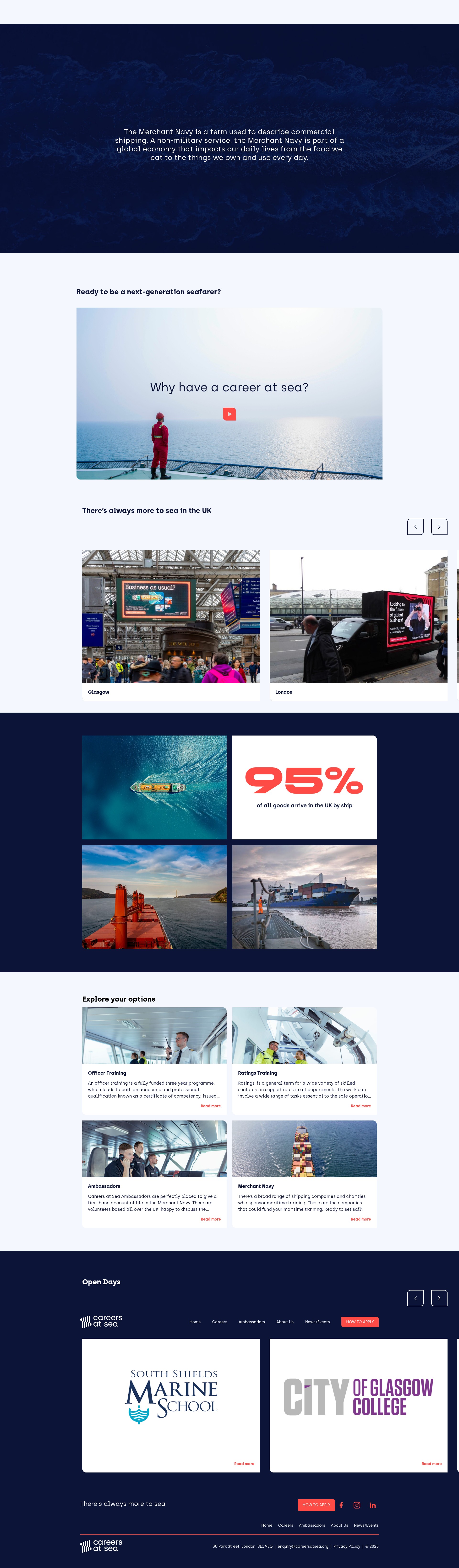 Screenshot of careersatsea.org