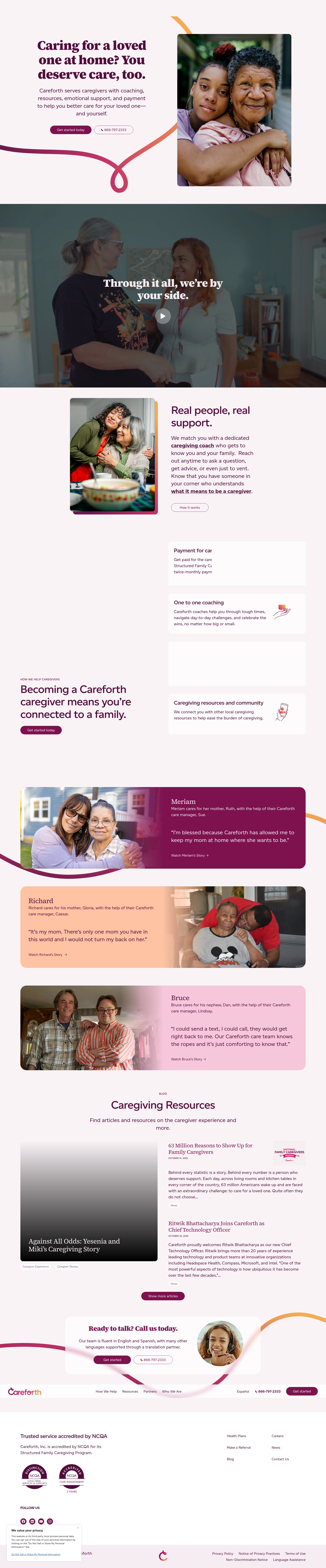 Screenshot of careforth.com