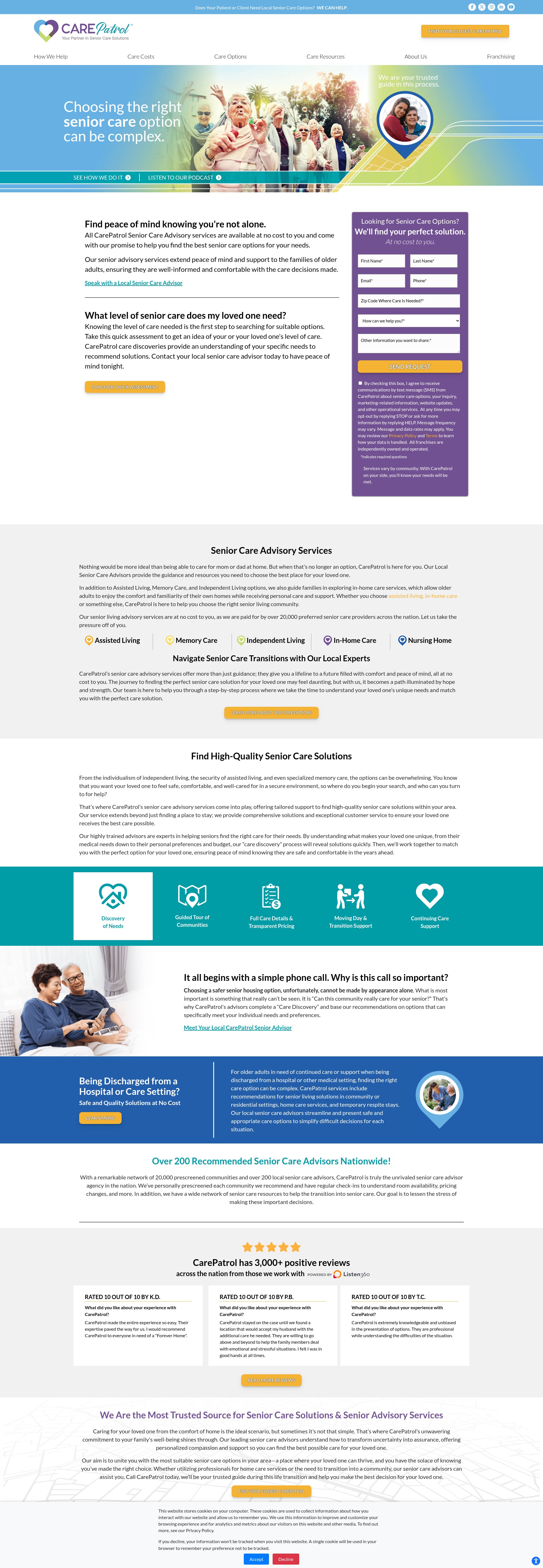 Screenshot of carepatrol.com