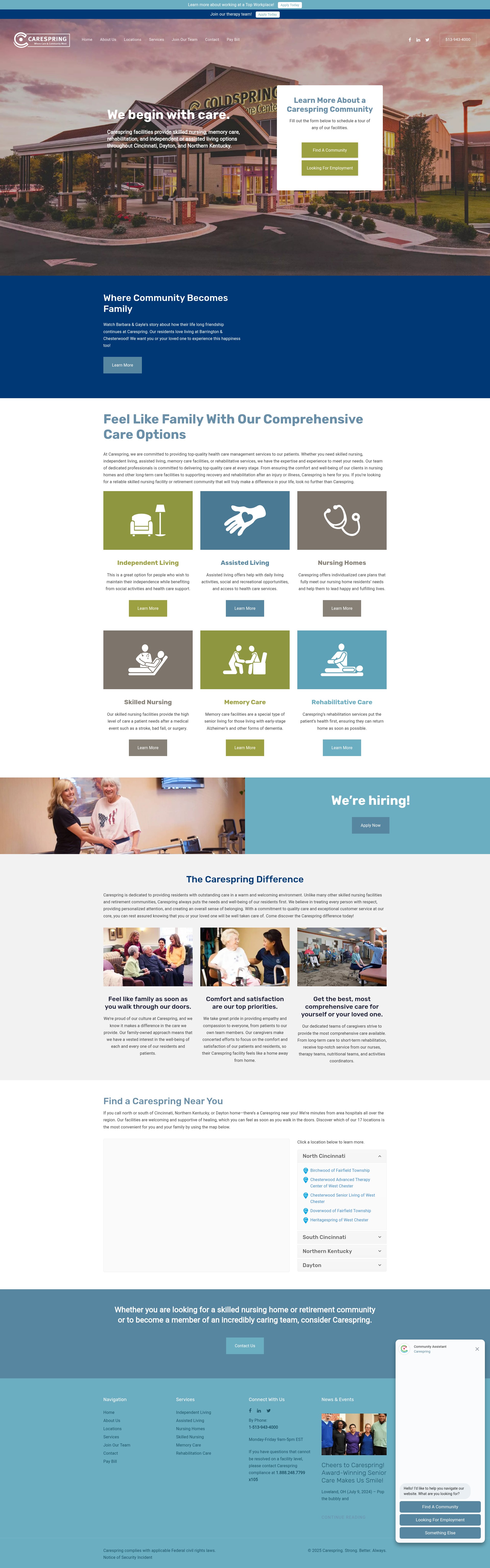 Screenshot of carespring.com