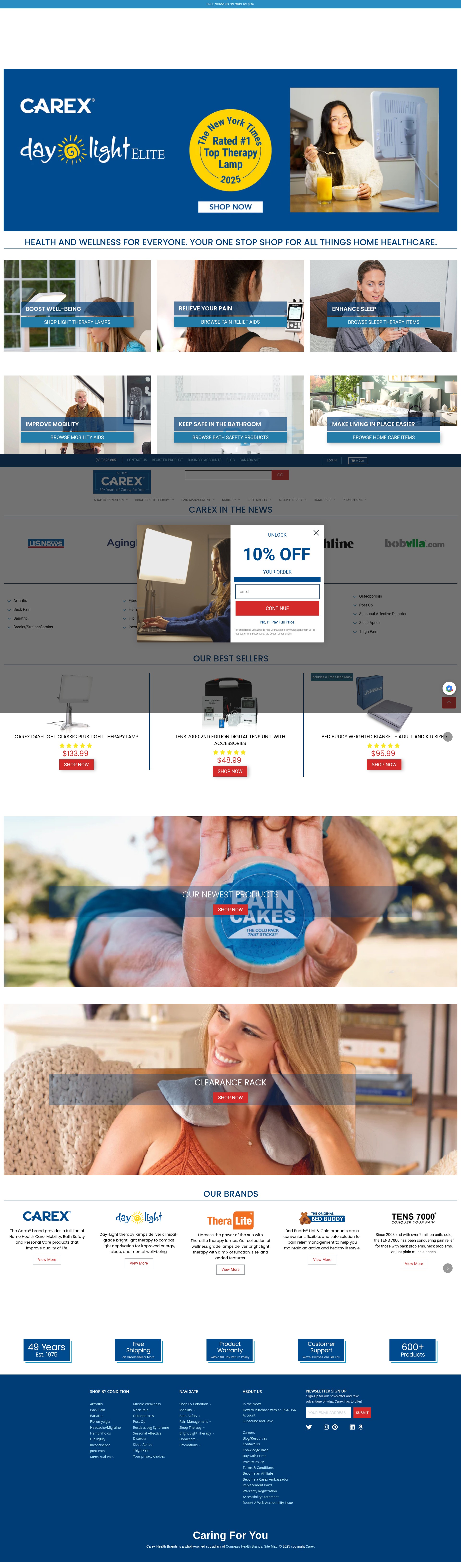Screenshot of carex.com
