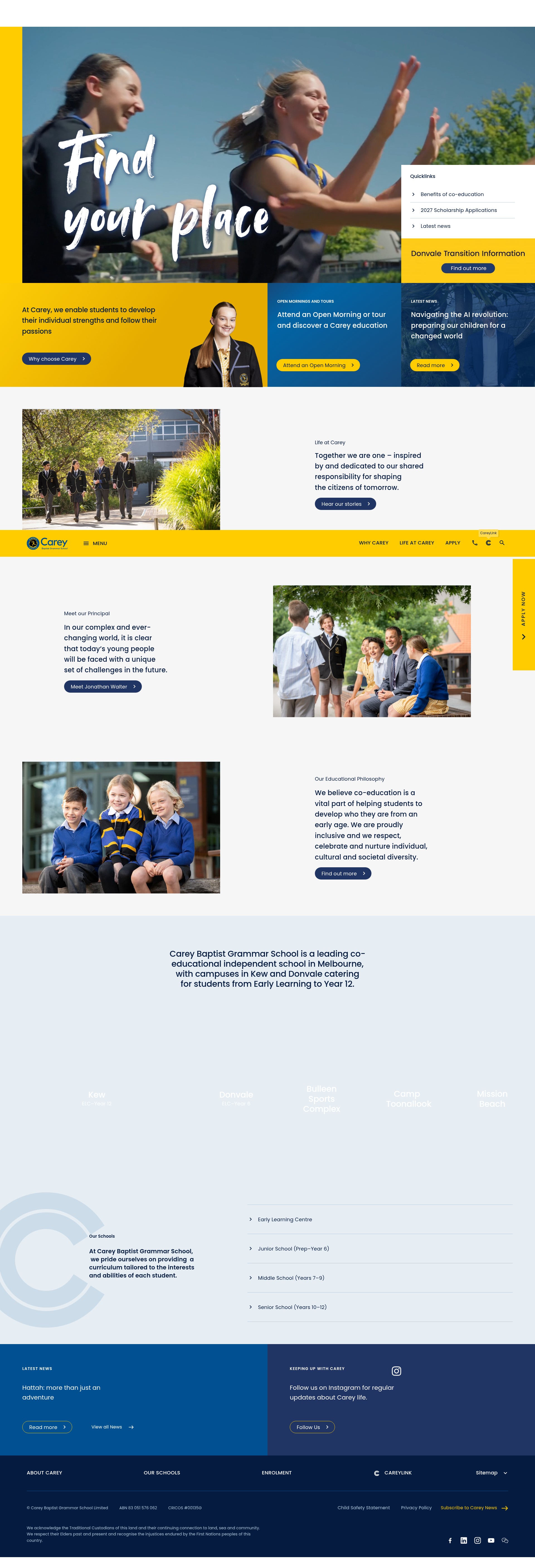 Screenshot of carey.com.au