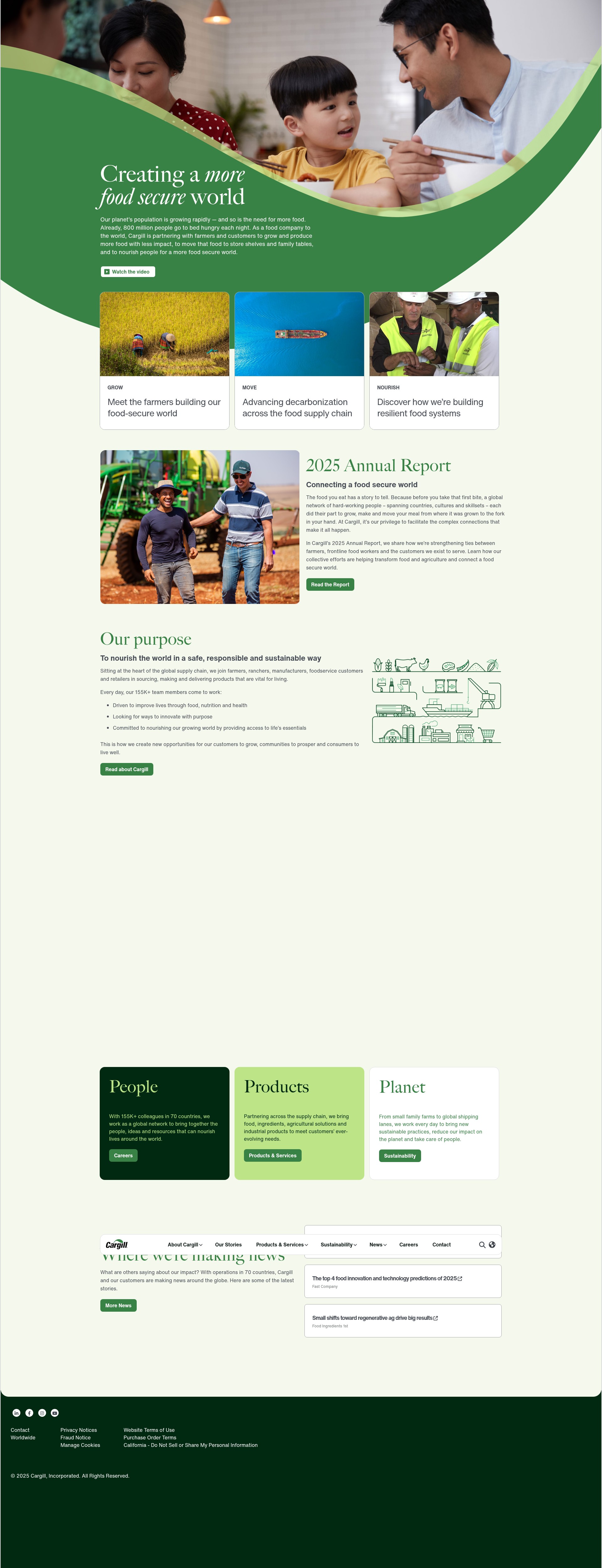 Screenshot of cargill.com