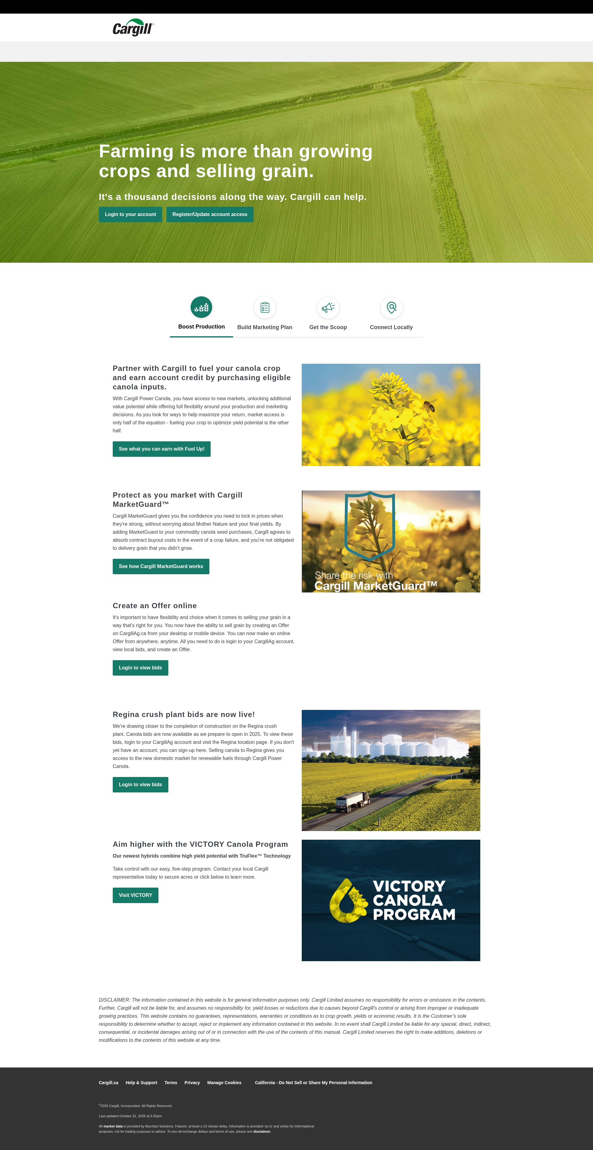 Screenshot of cargillag.ca