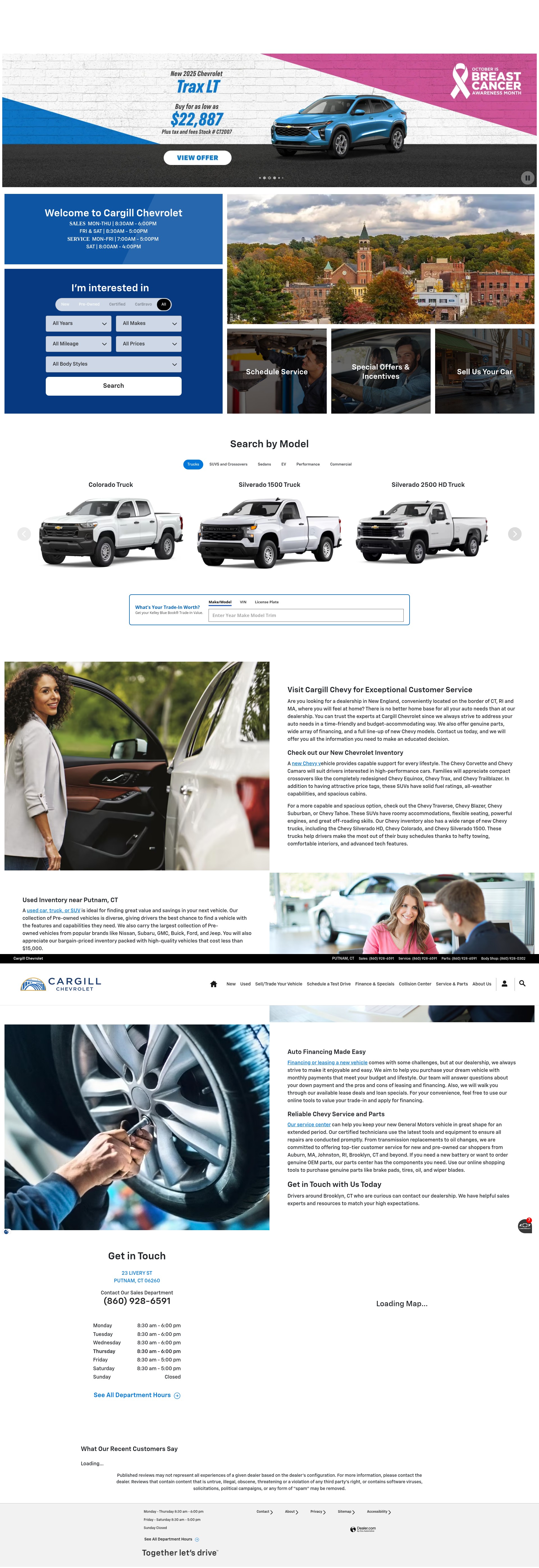 Screenshot of cargillchev.com