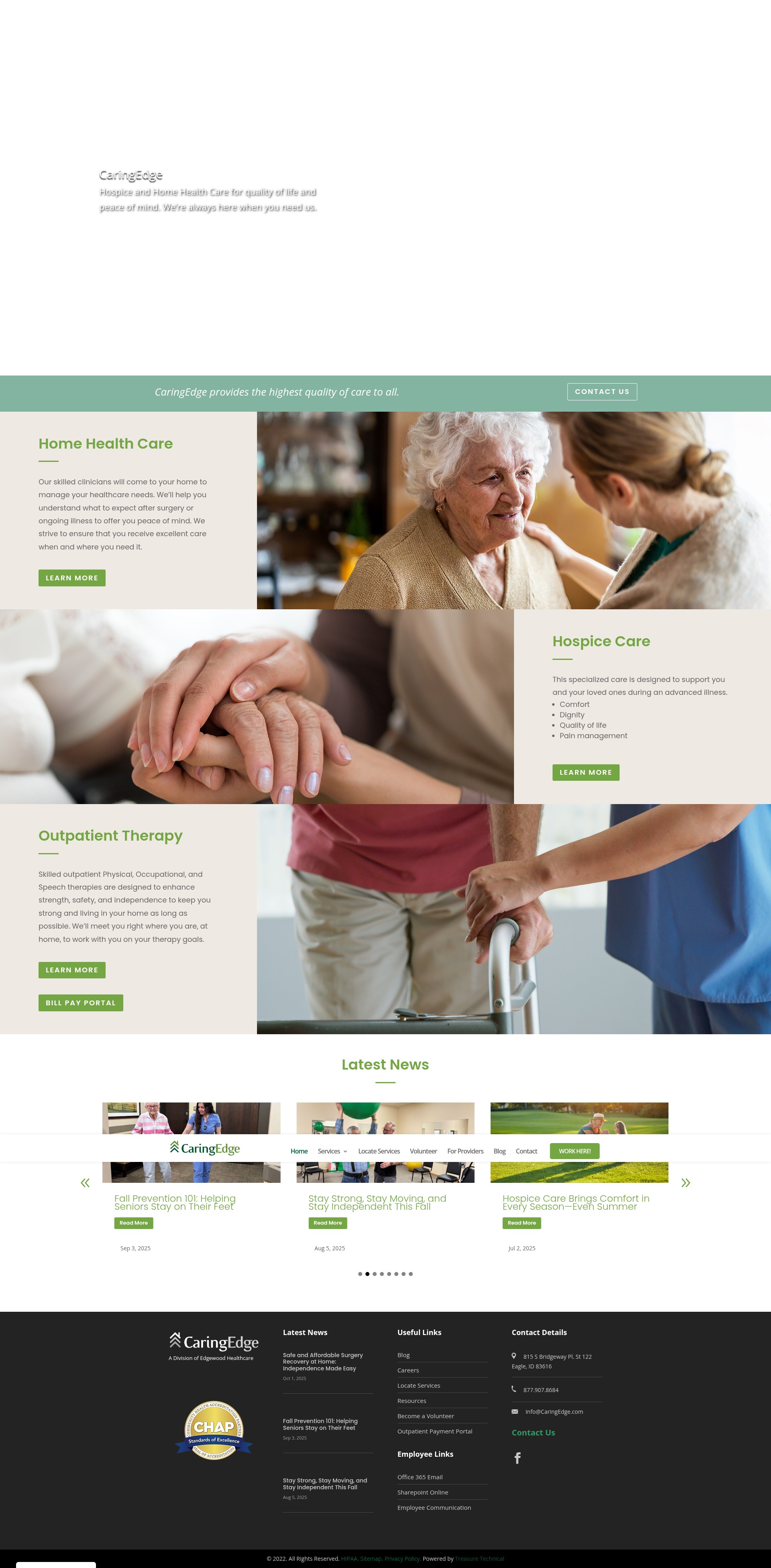 Screenshot of caringedge.com