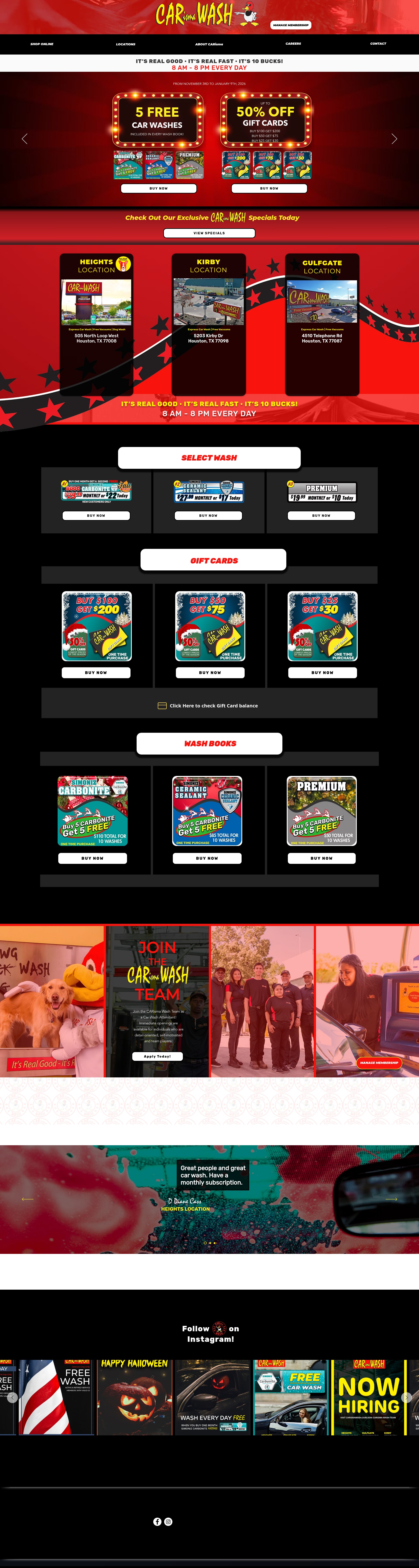 Screenshot of carismawash.com