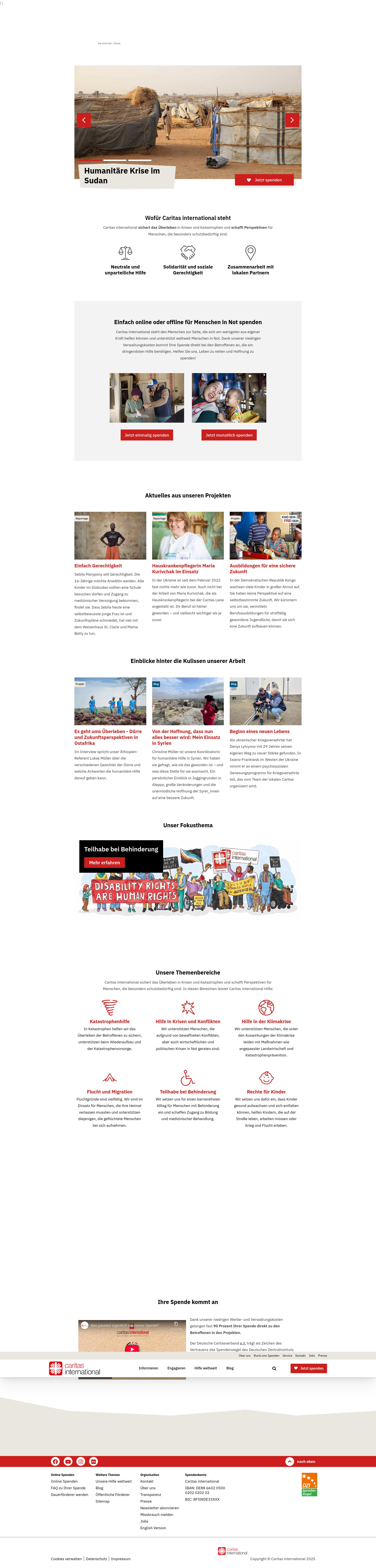 Screenshot of caritas-international.de