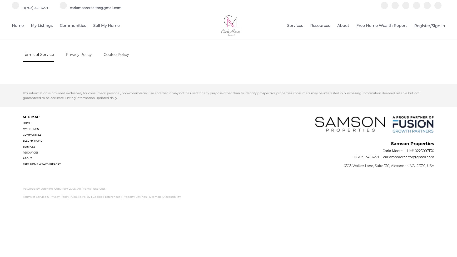 Screenshot of carlamoorerealtor.com