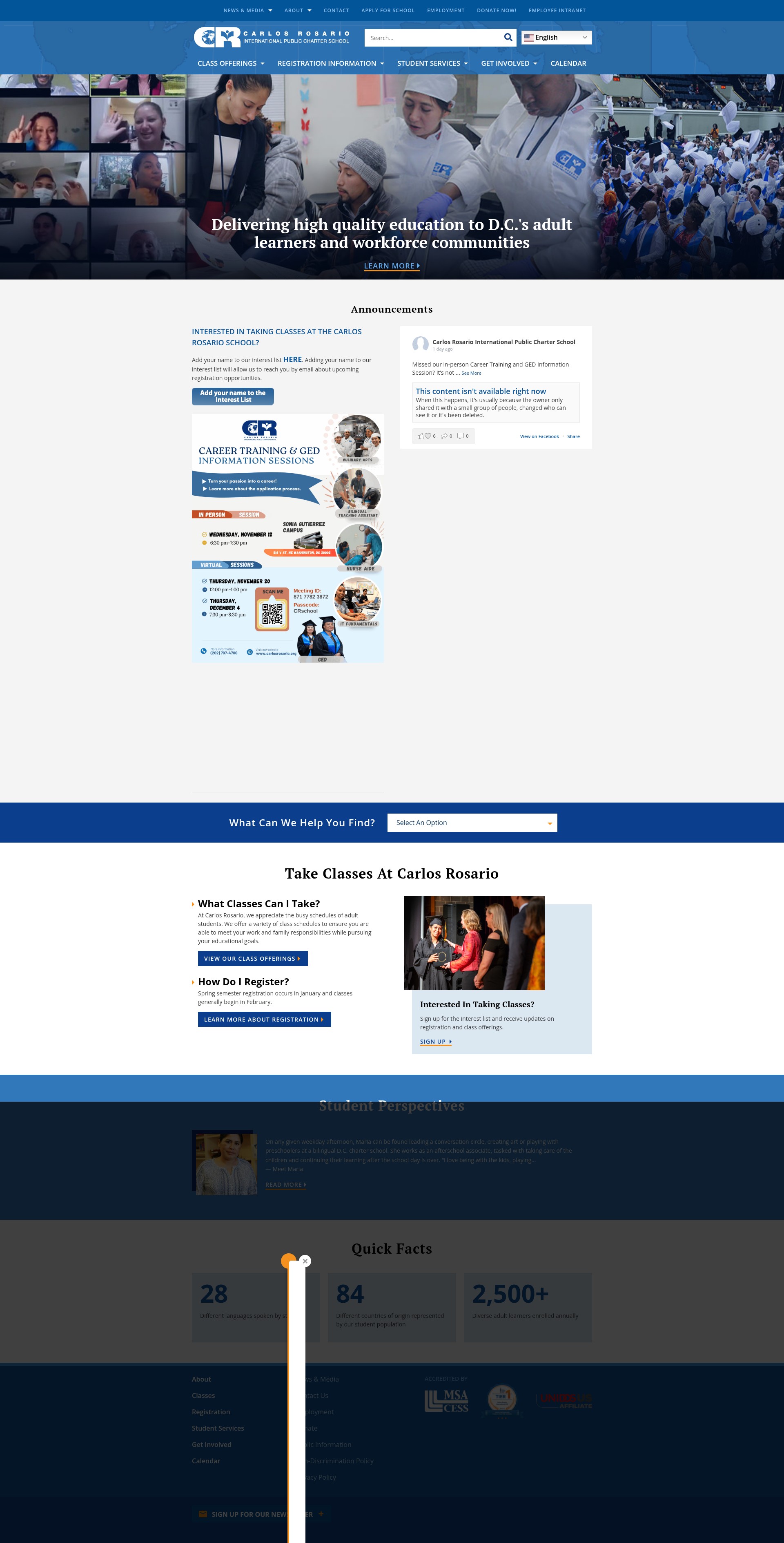 Screenshot of carlosrosario.org