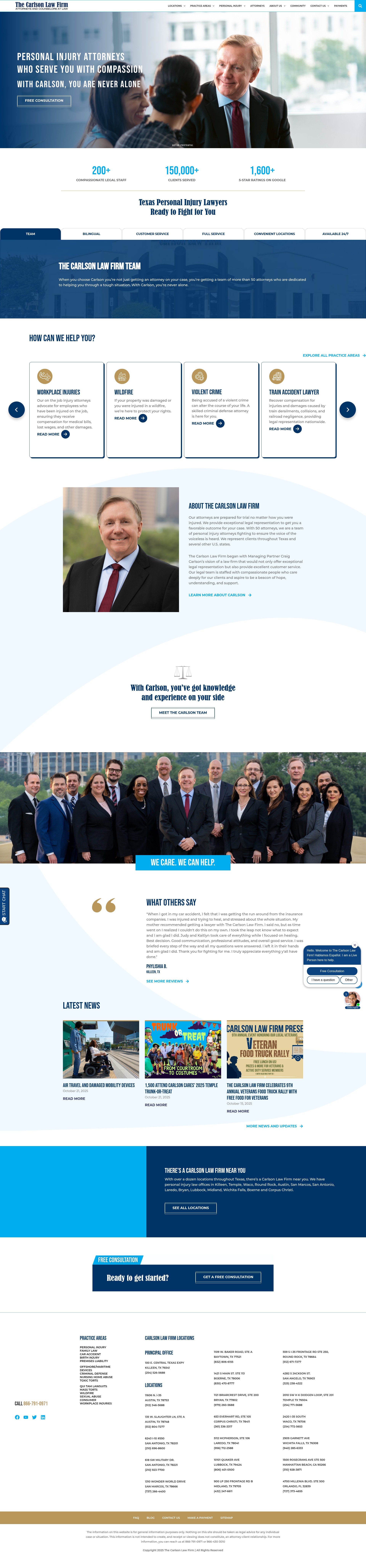 Screenshot of carlsonattorneys.com