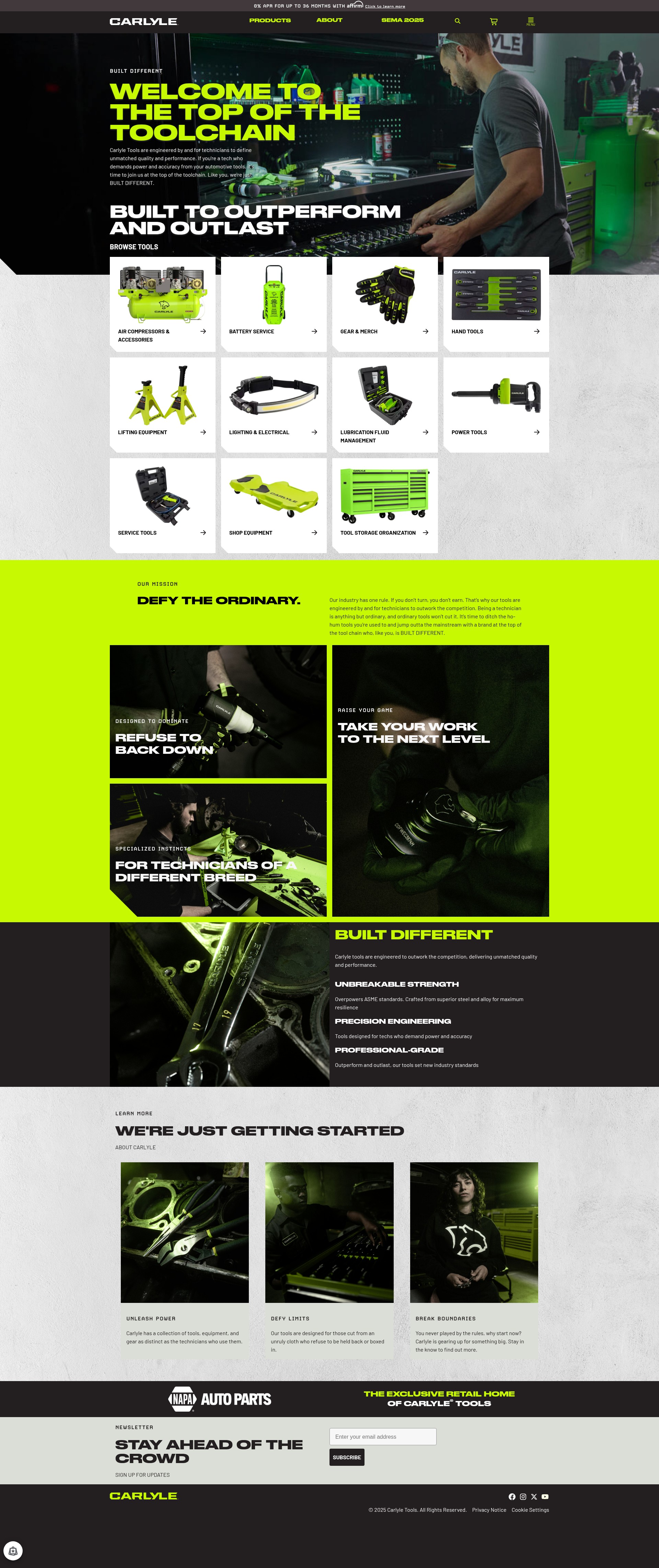 Screenshot of carlyletools.com