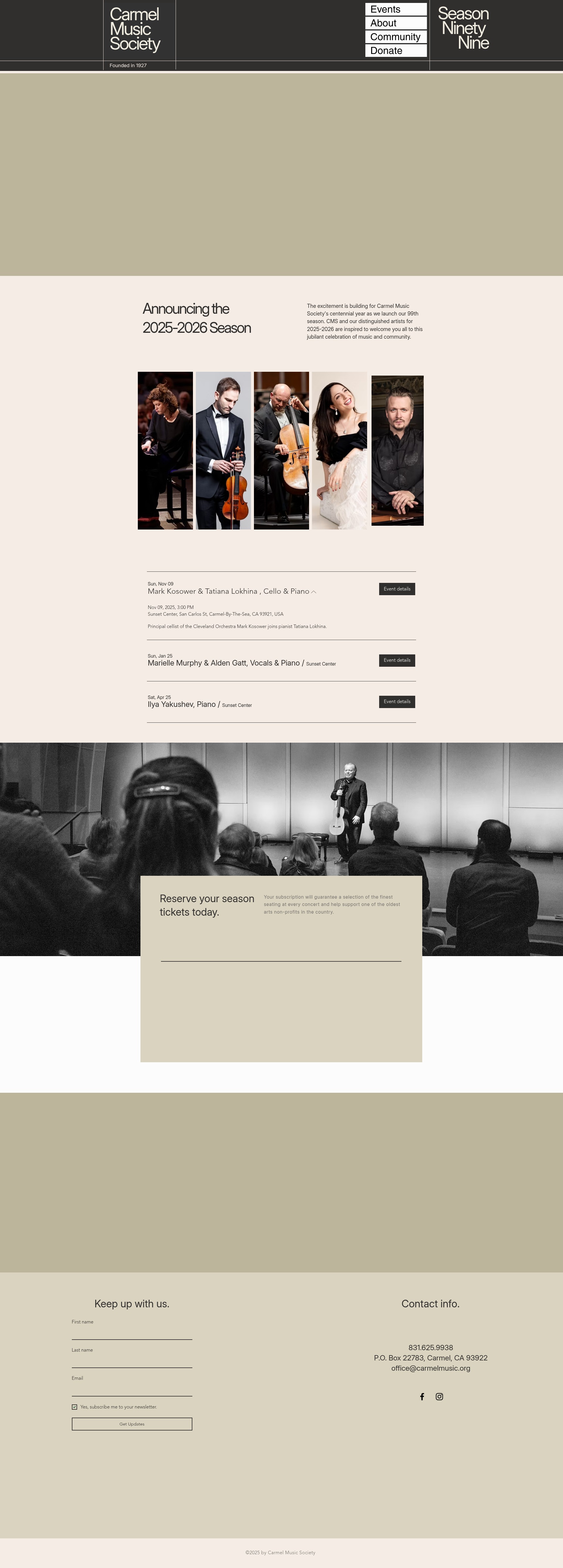 Screenshot of carmelmusic.org