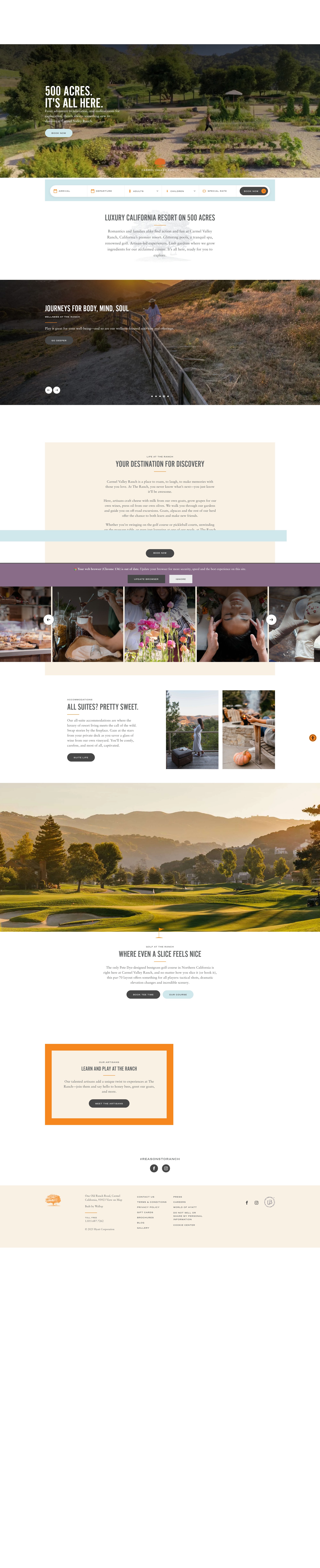 Screenshot of carmelvalleyranch.com