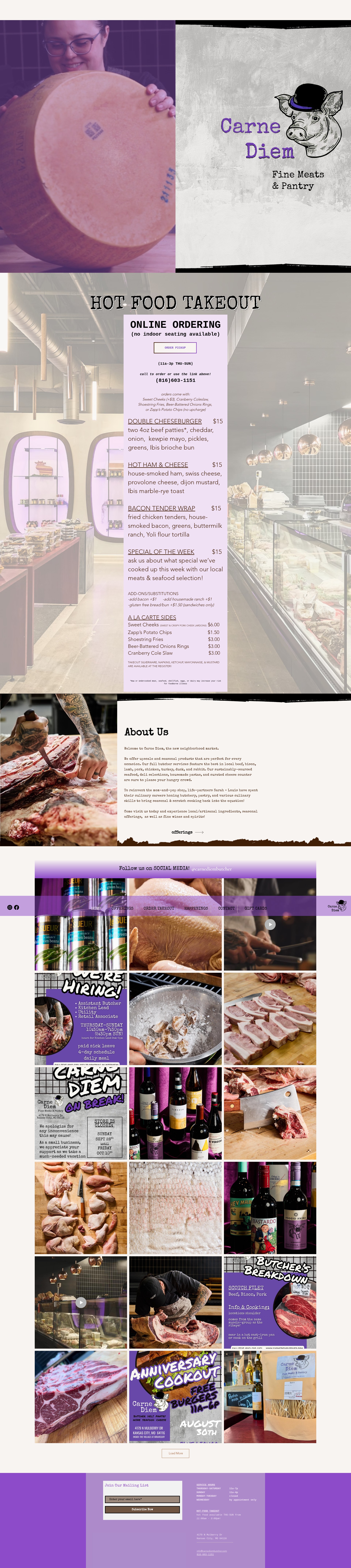 Screenshot of carnediembutcher.com