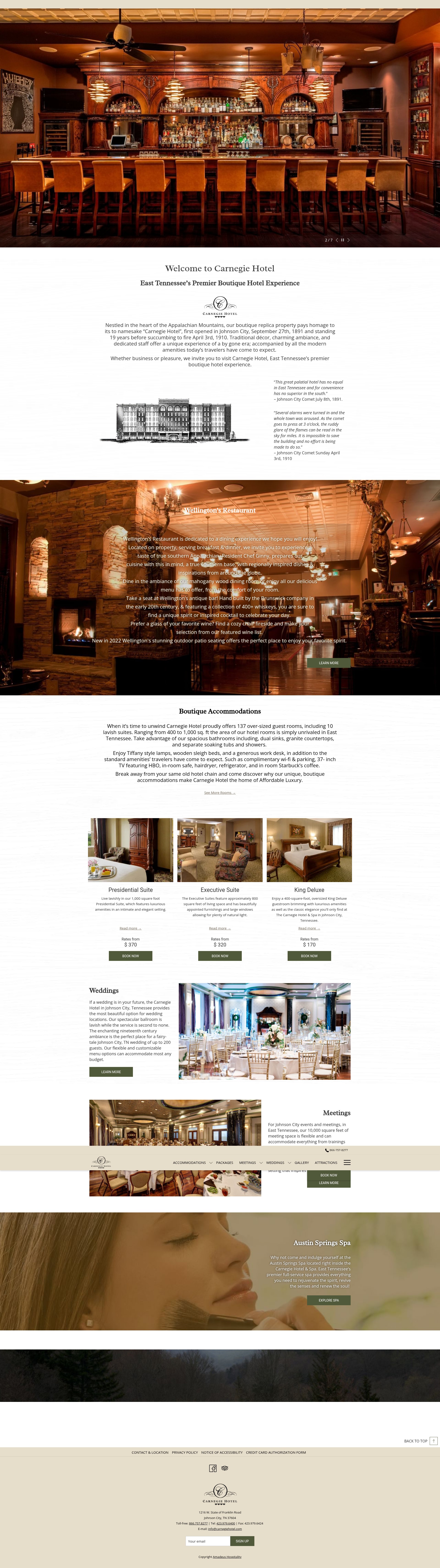 Screenshot of carnegiehotel.com
