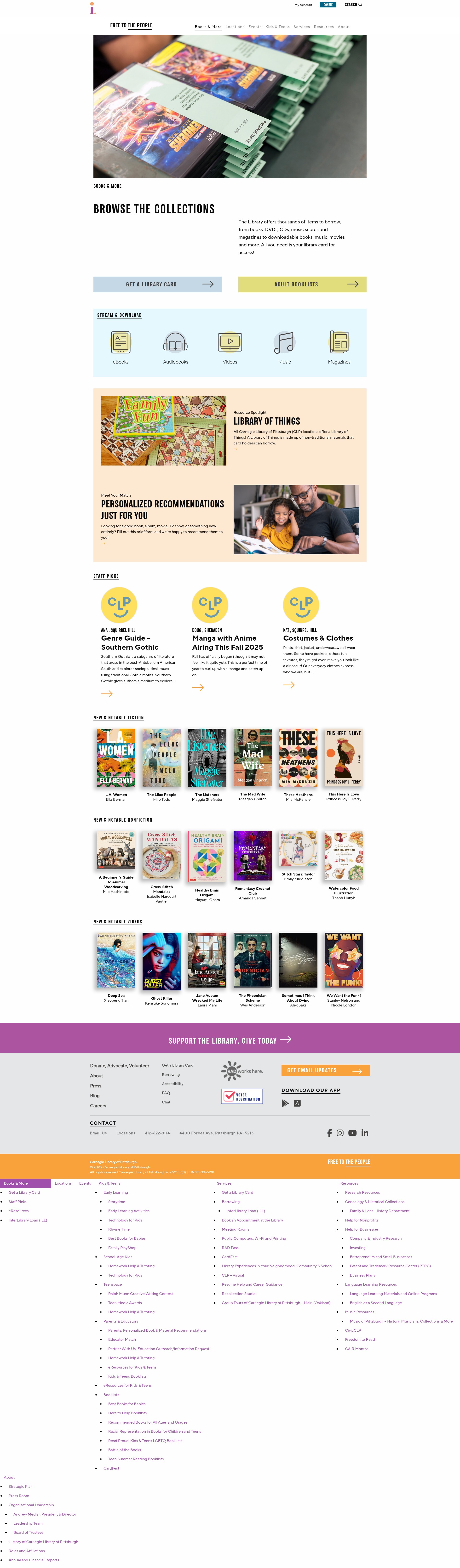 Screenshot of carnegielibrary.org