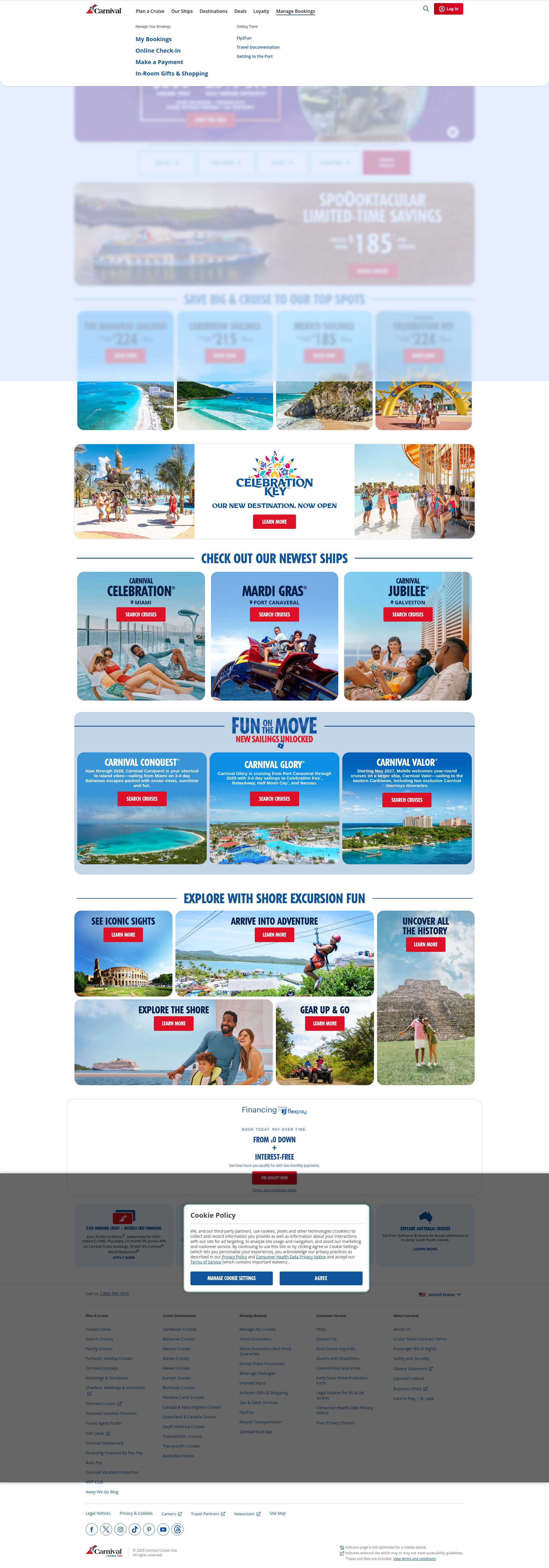 Screenshot of carnival.com