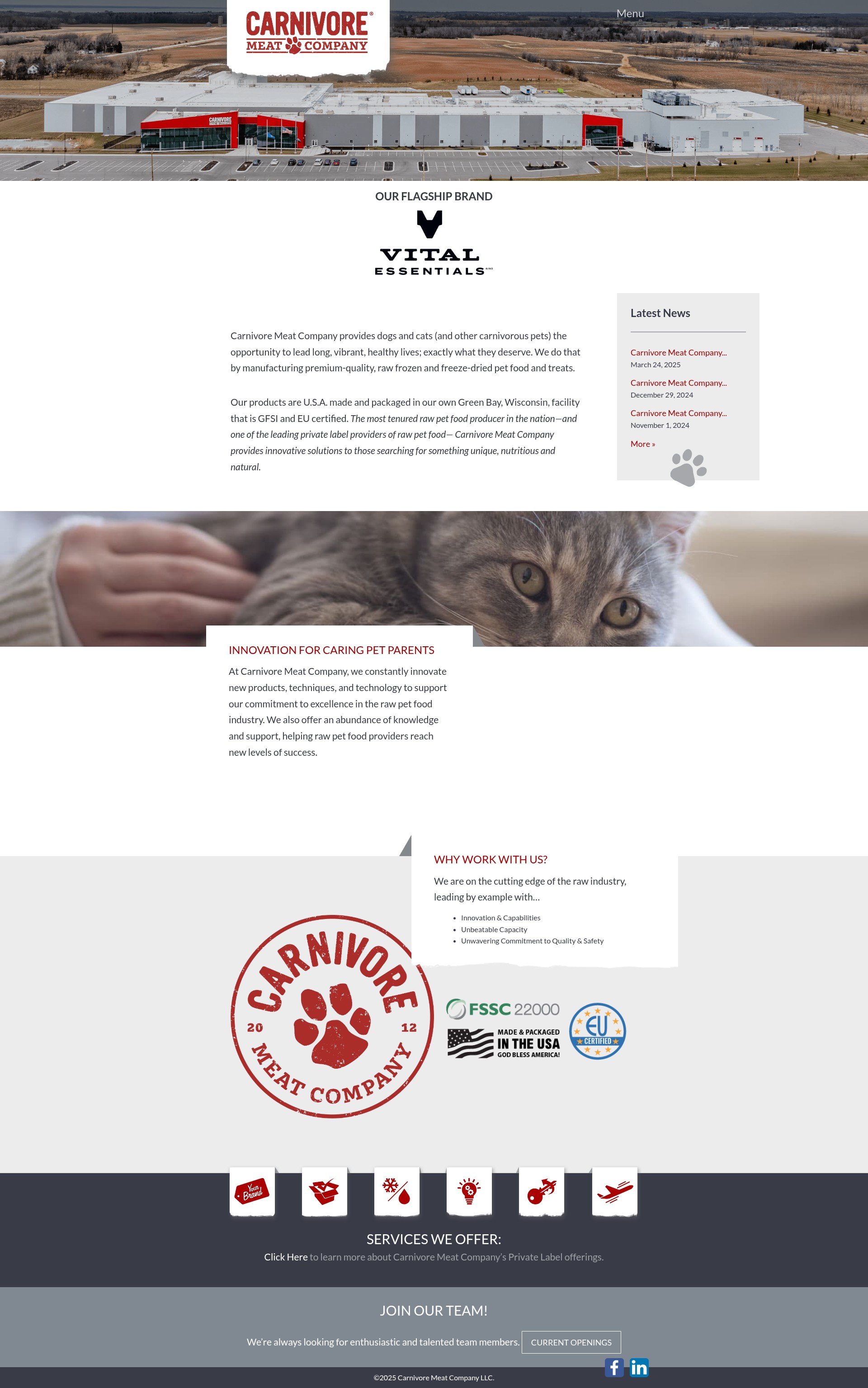 Screenshot of carnivoremeat.com