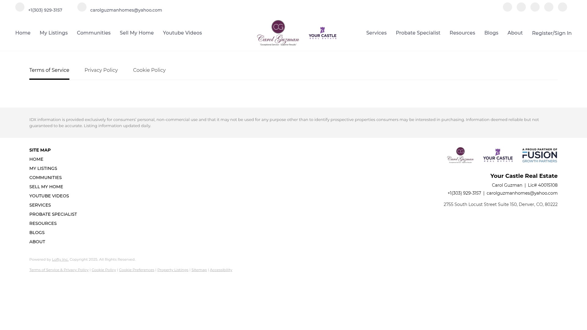 Screenshot of carolguzmanhomes.com