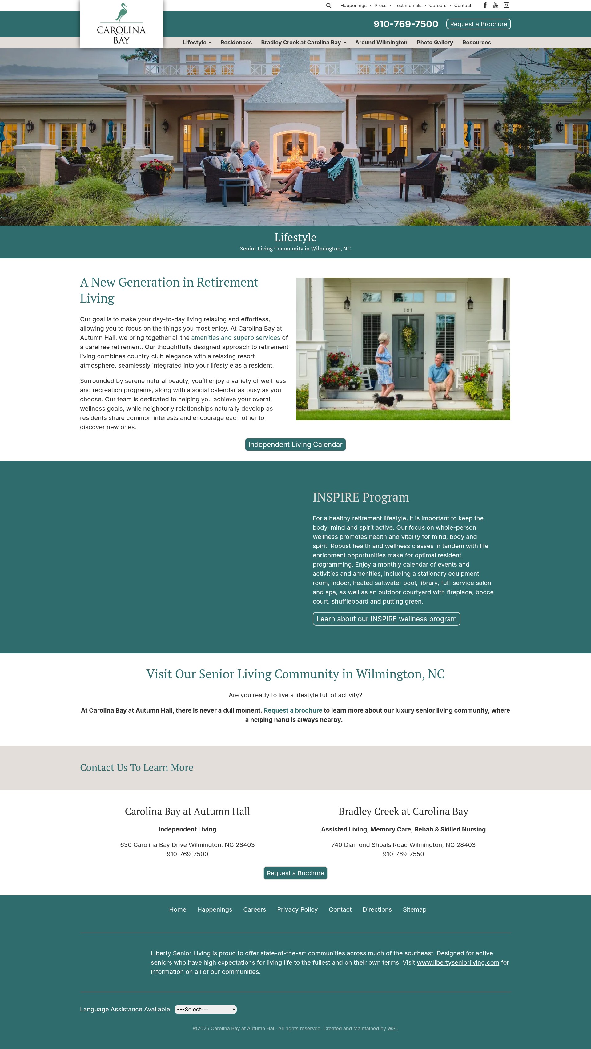 Screenshot of carolinabayatautumnhall.com