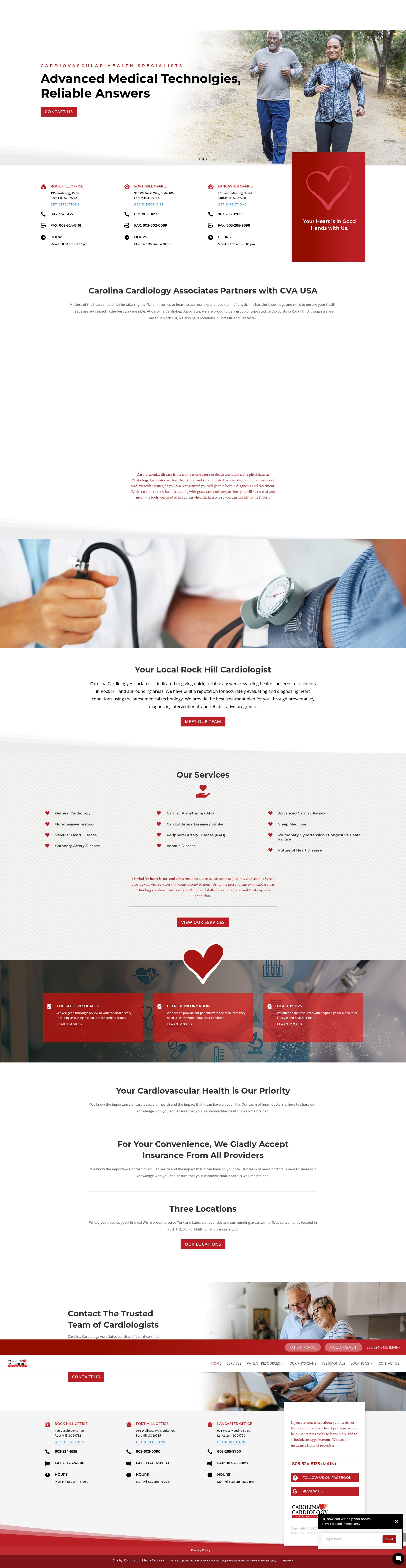 Screenshot of carolinacardiologyassociates.com
