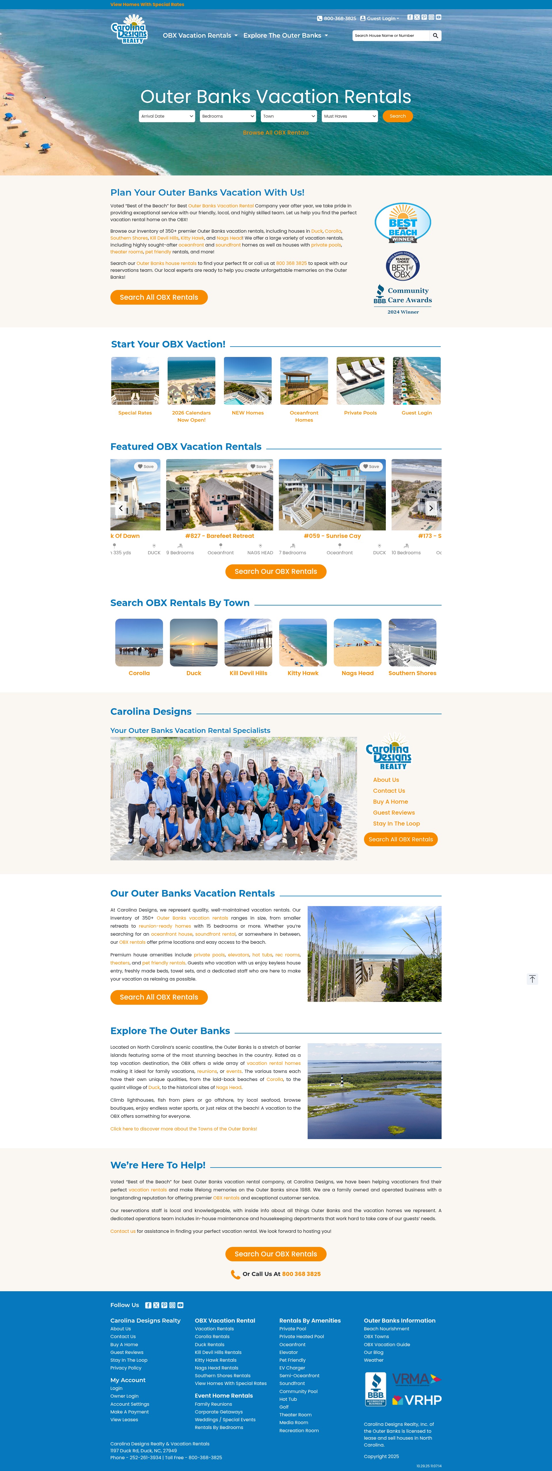 Screenshot of carolinadesigns.com