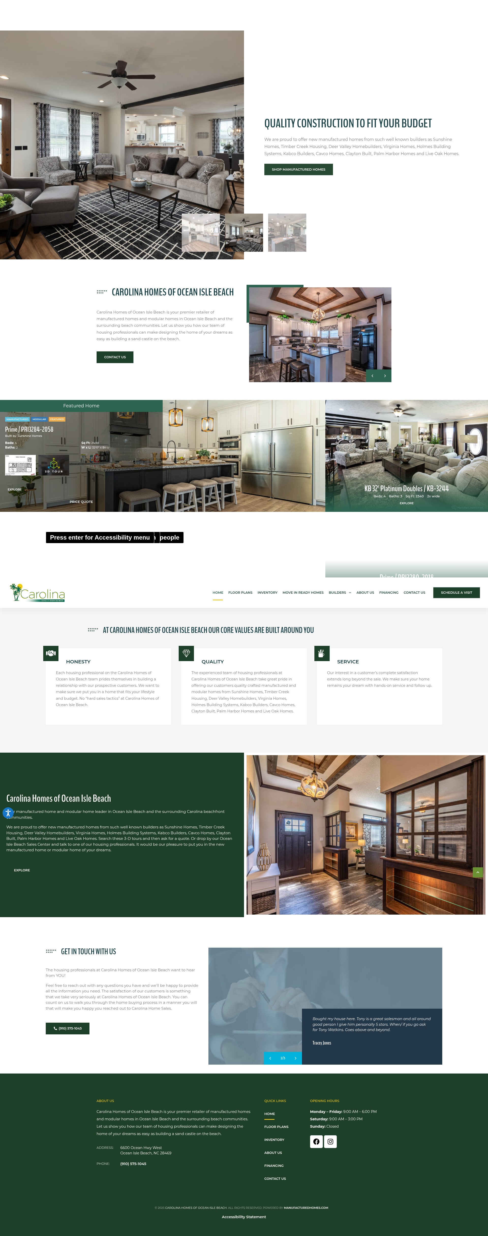 Screenshot of carolinahomessales.com
