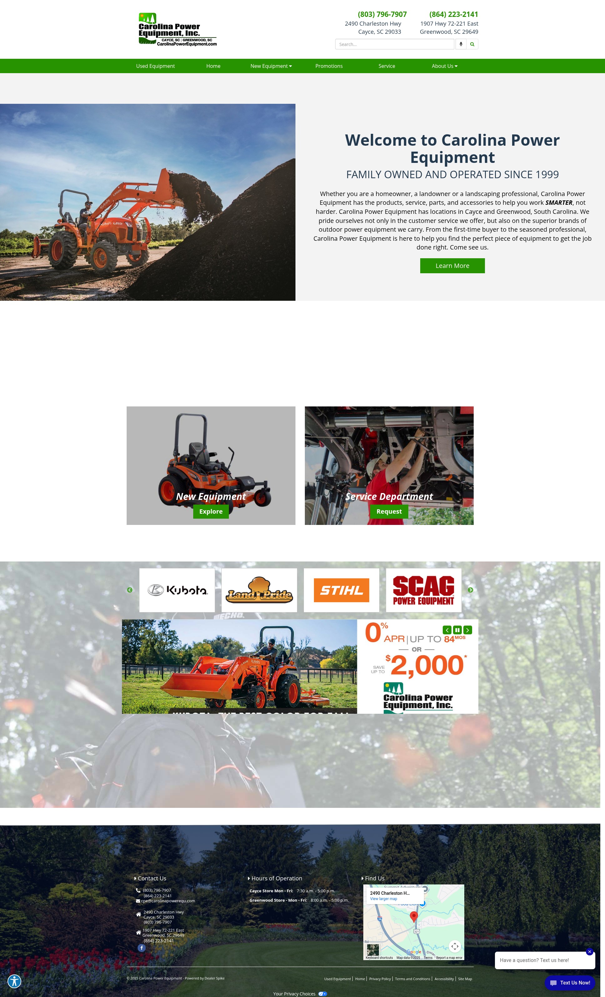 Screenshot of carolinapowerequ.com